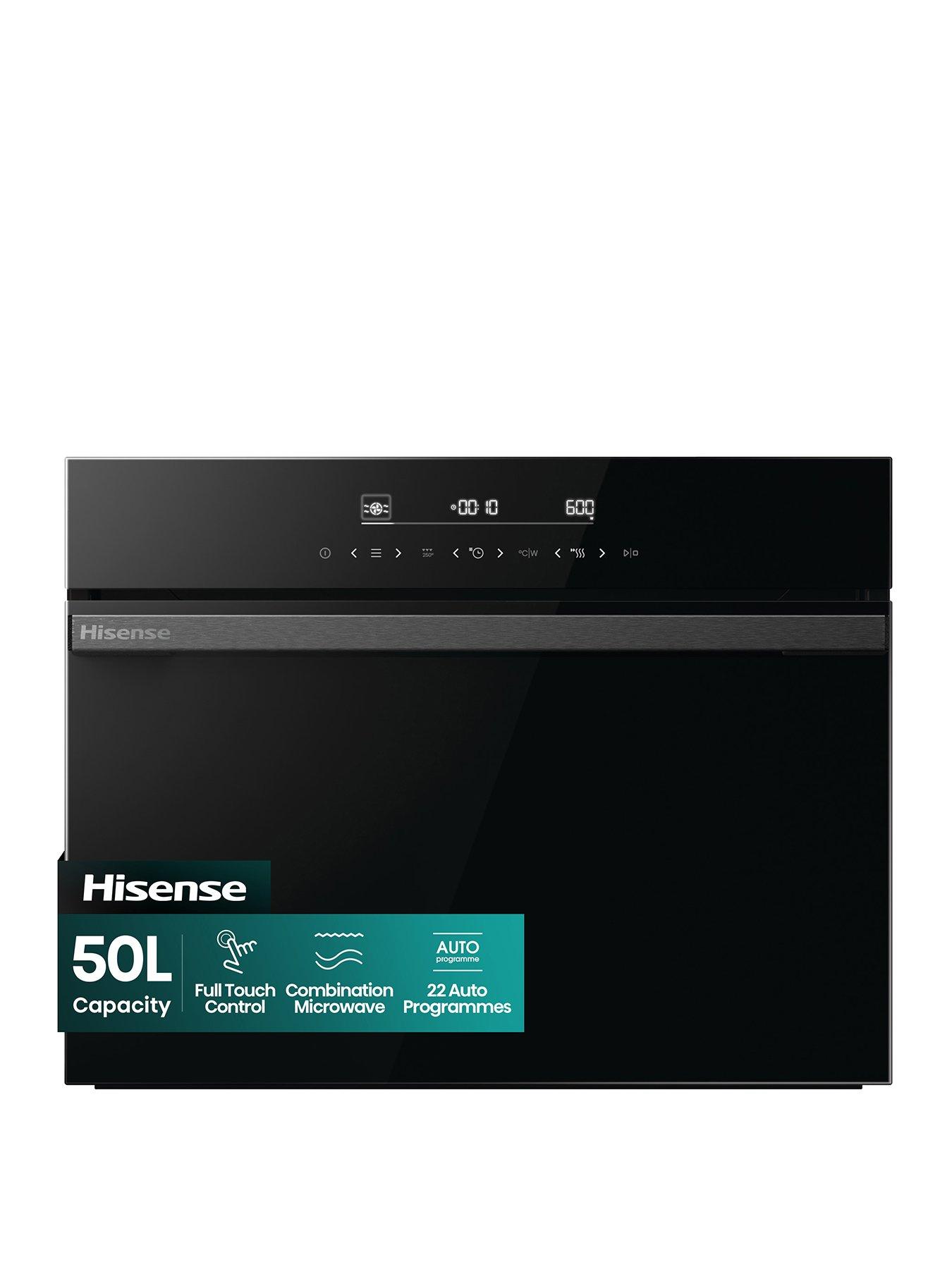 Image 1 of 7 of Hisense Hi6 BlackLine BIM45342ADBGUK Built-In Multifunctional Compact Electric Single Oven with Microwave - Jet Black