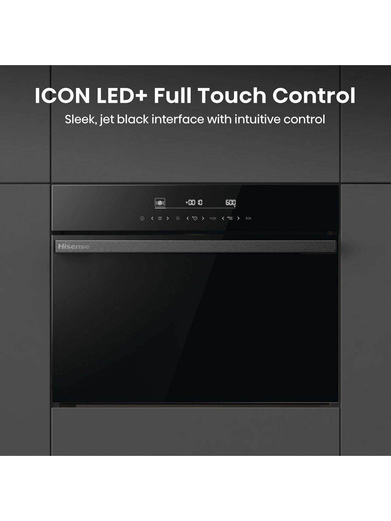  image of hisense-hi6-blackline-bim45342adbguk-built-in-multifunctional-compact-electric-single-oven-with-microwave-jet-black
