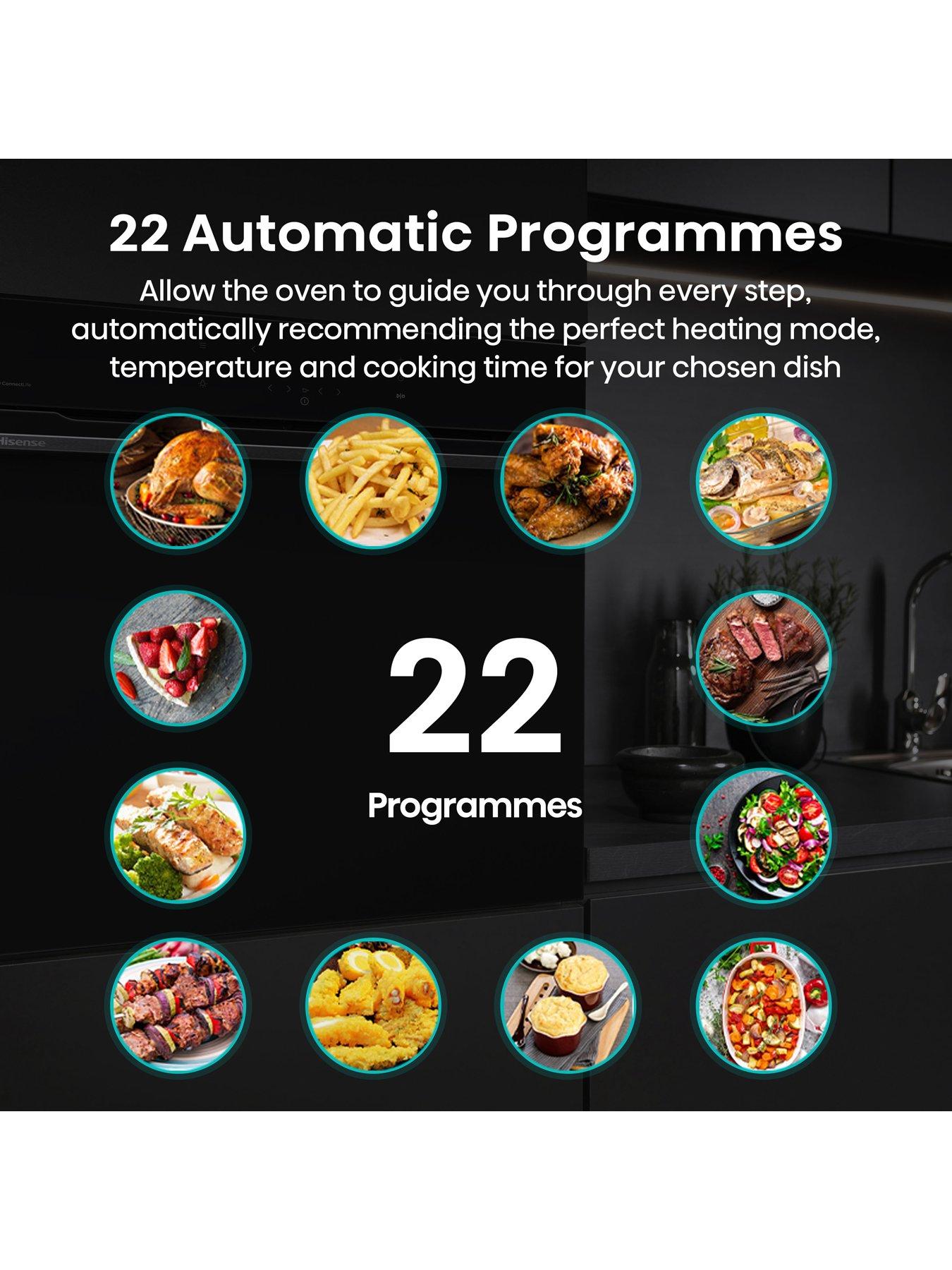 Image 5 of 7 of Hisense Hi6 BlackLine BIM45342ADBGUK Built-In Multifunctional Compact Electric Single Oven with Microwave - Jet Black
