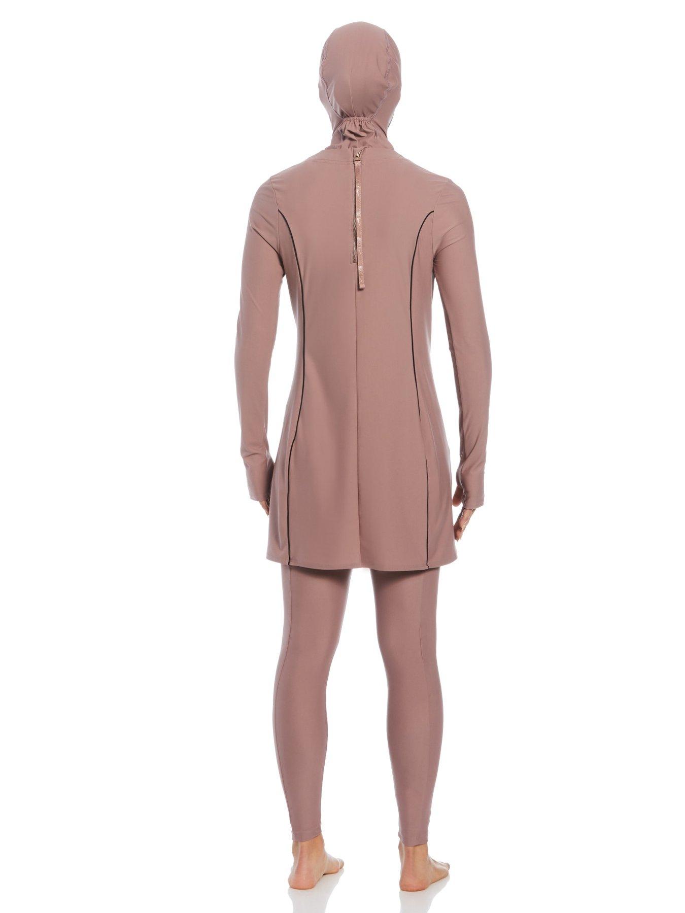 Image 2 of 4 of Nike Women's Victory Essentials Modesty Swim Slim Legging - Brown