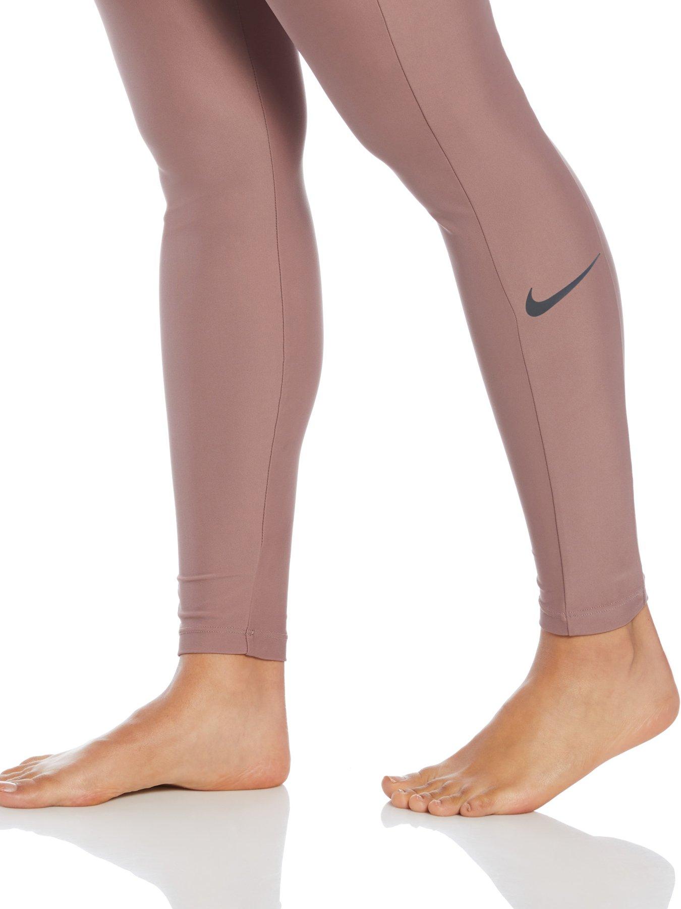Image 3 of 4 of Nike Women's Victory Essentials Modesty Swim Slim Legging - Brown