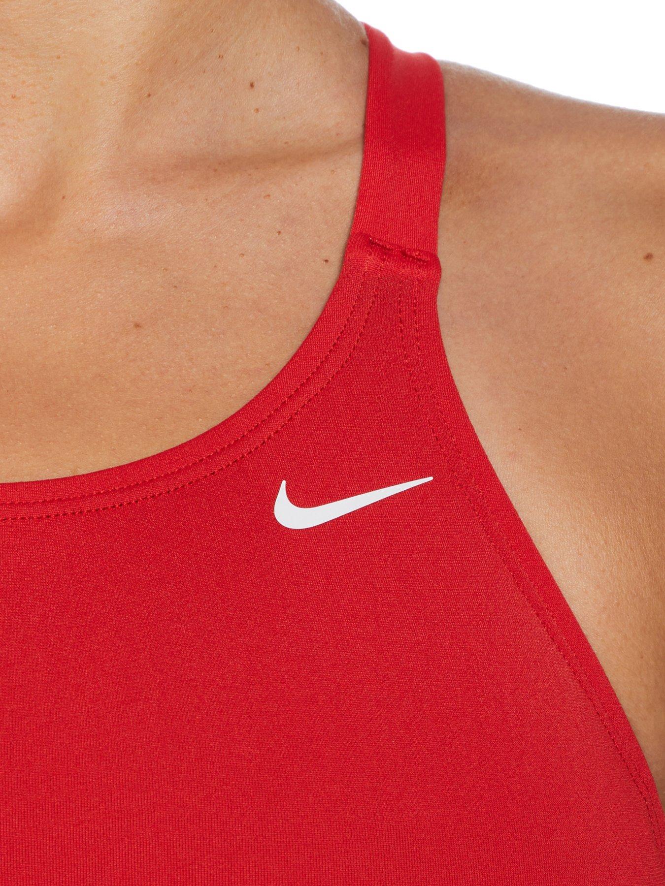 Image 4 of 4 of Nike Womens Fastback One Piece Swimsuit - Red