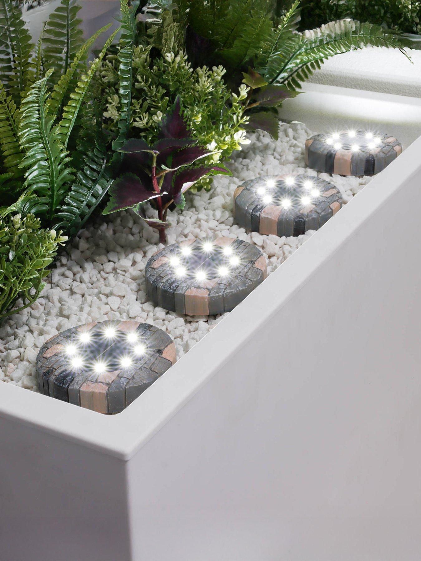 undefined Solar Stone Effect Deck Light (Pack of 4)