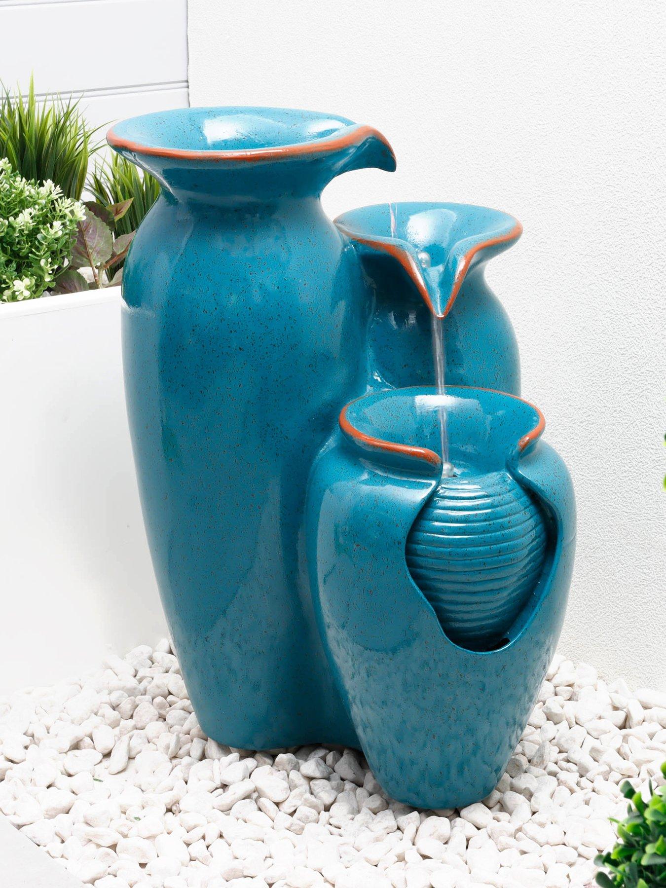 Streetwize Solar Water Feature - Azure Grecian Pots