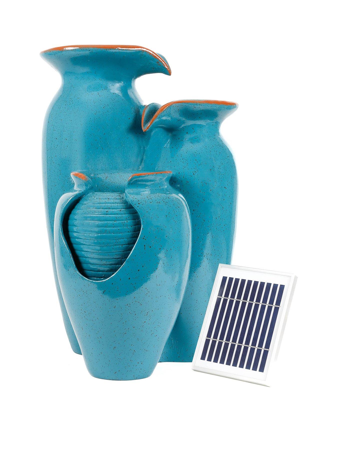  image of streetwize-solar-water-feature-azure-grecian-pots