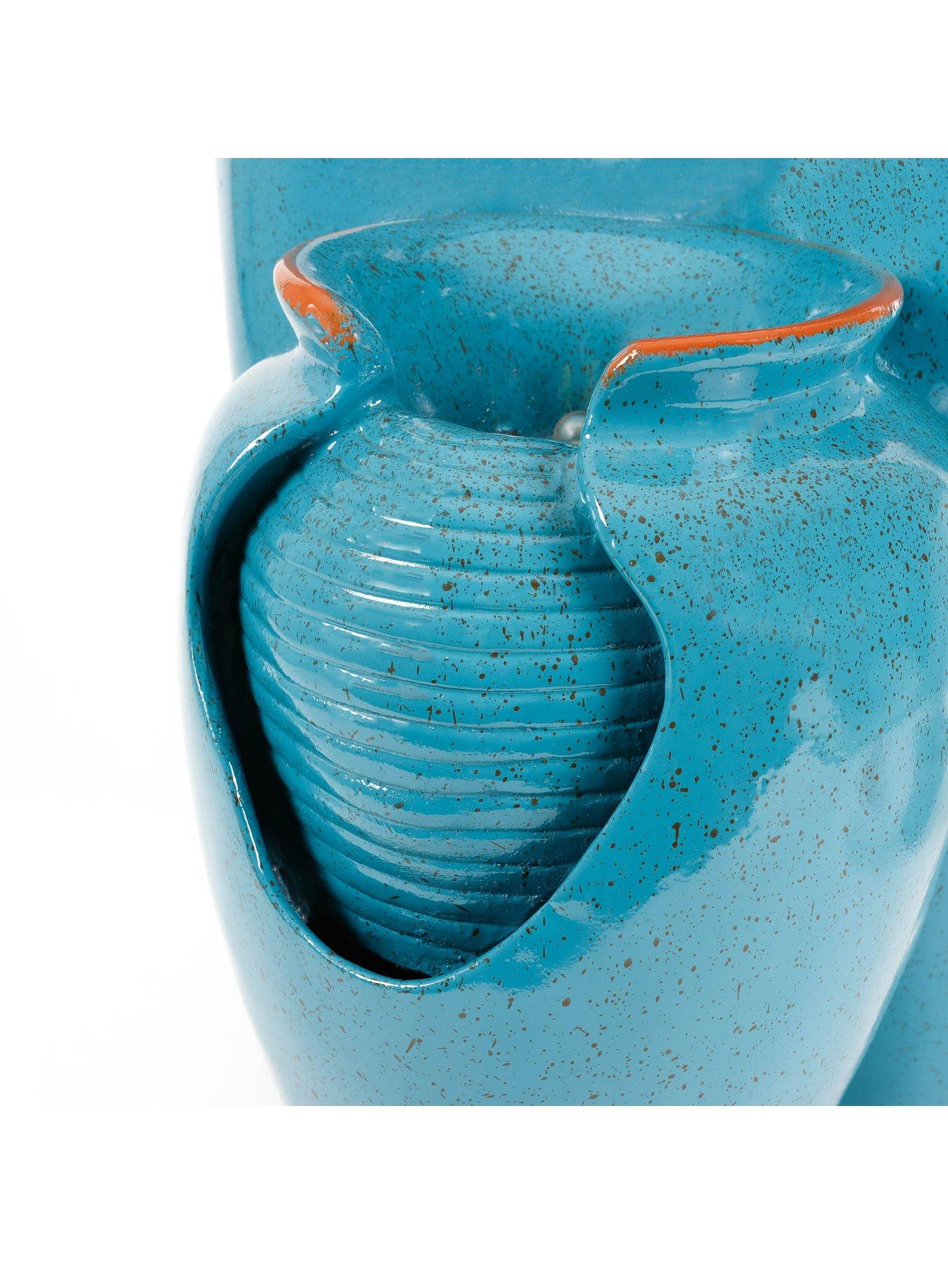  image of streetwize-solar-water-feature-azure-grecian-pots