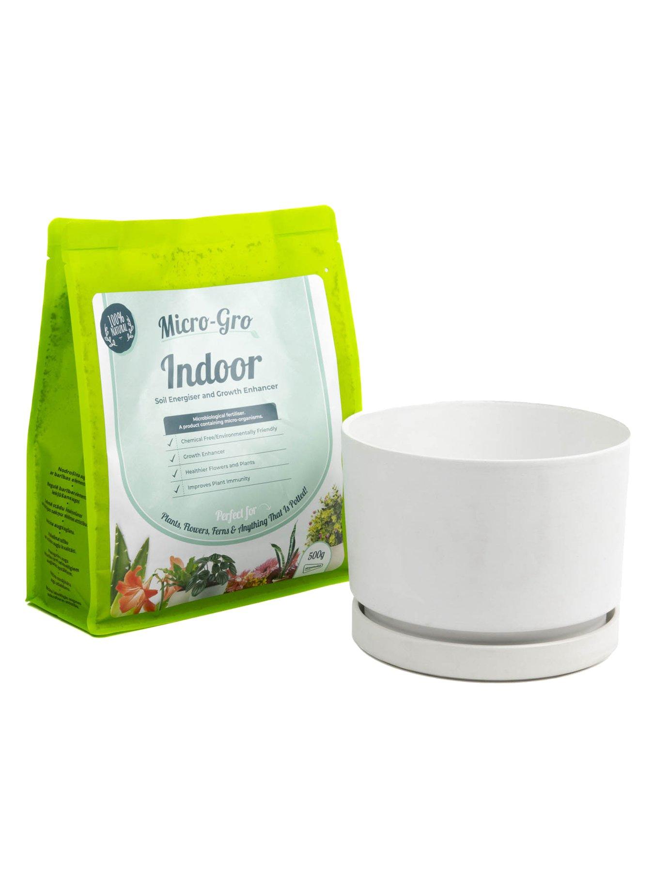 undefined Micro-Gro - Indoor Microbiological Fertilizer Including 1x Self Watering Plant Pot
