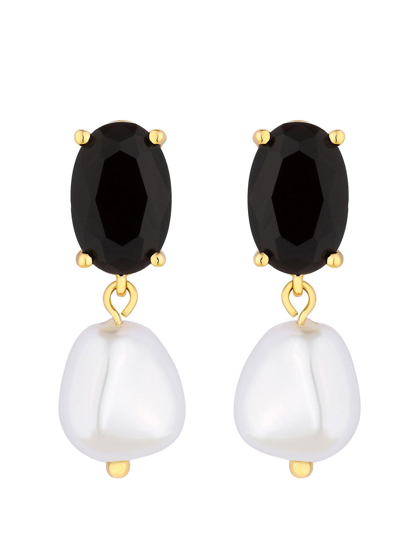 jon-richard-gold-plated-cubic-zirconia-jet-stone-and-pearl-drop-earrings