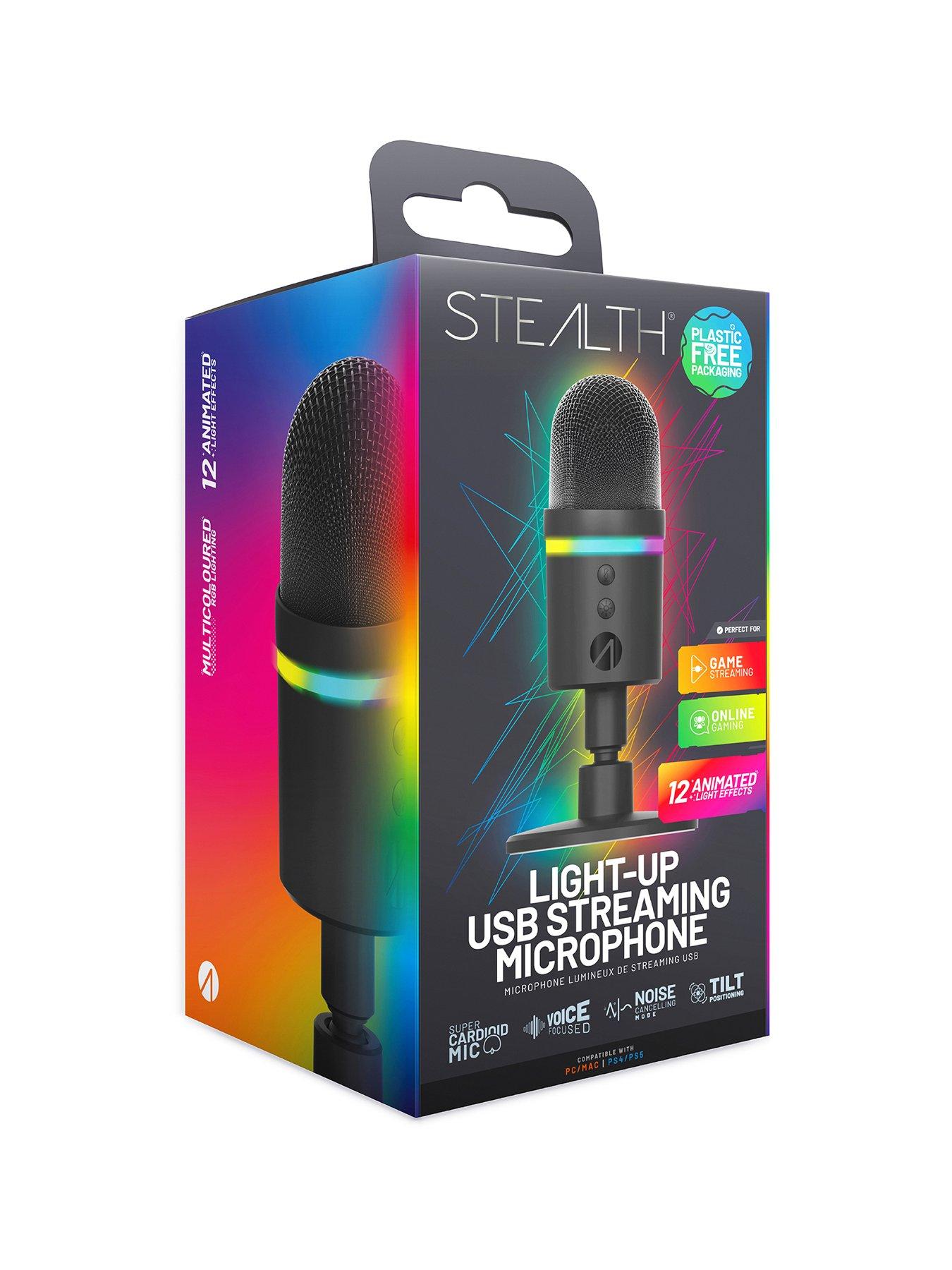 Image 2 of 7 of Stealth Light Up LED USB Streaming Mic - Black
