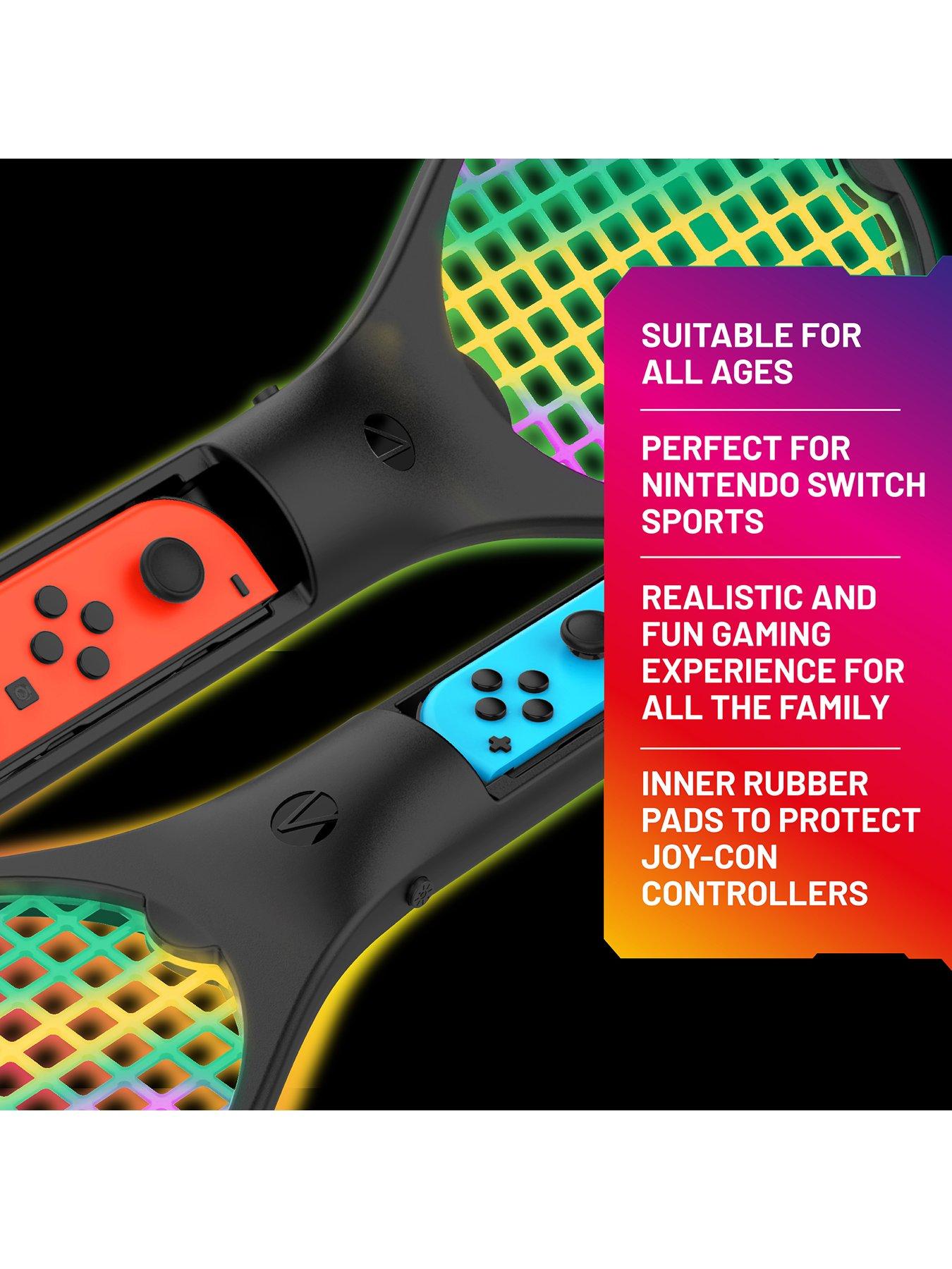 Image 7 of 7 of Stealth Joy-Con Light-Up Tennis Rackets Switch &amp; Switch OLED - Twin Pack