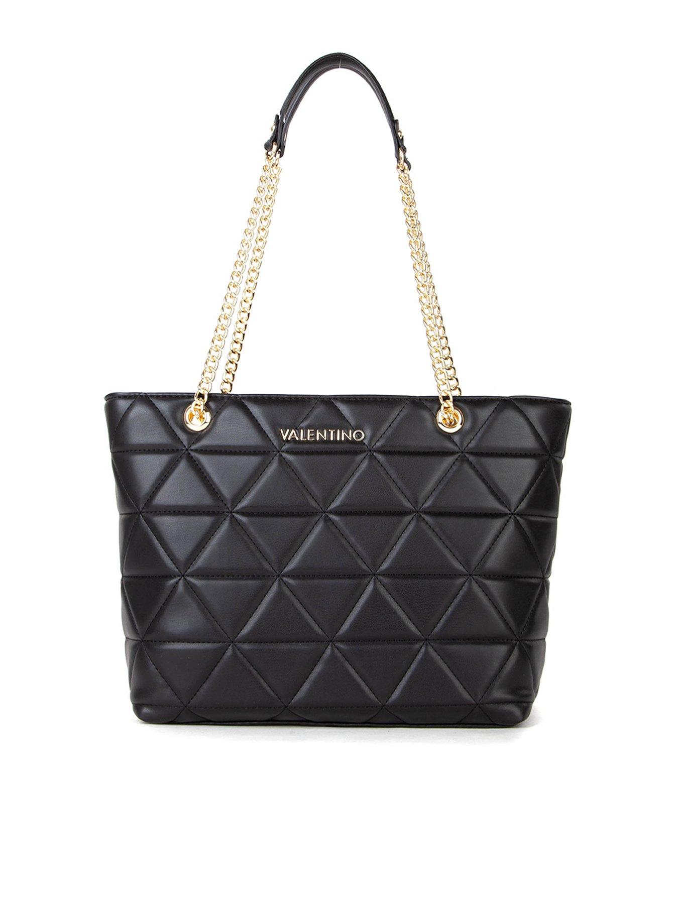 Valentino by mario valentino tumbled deals black soft tote bag in black