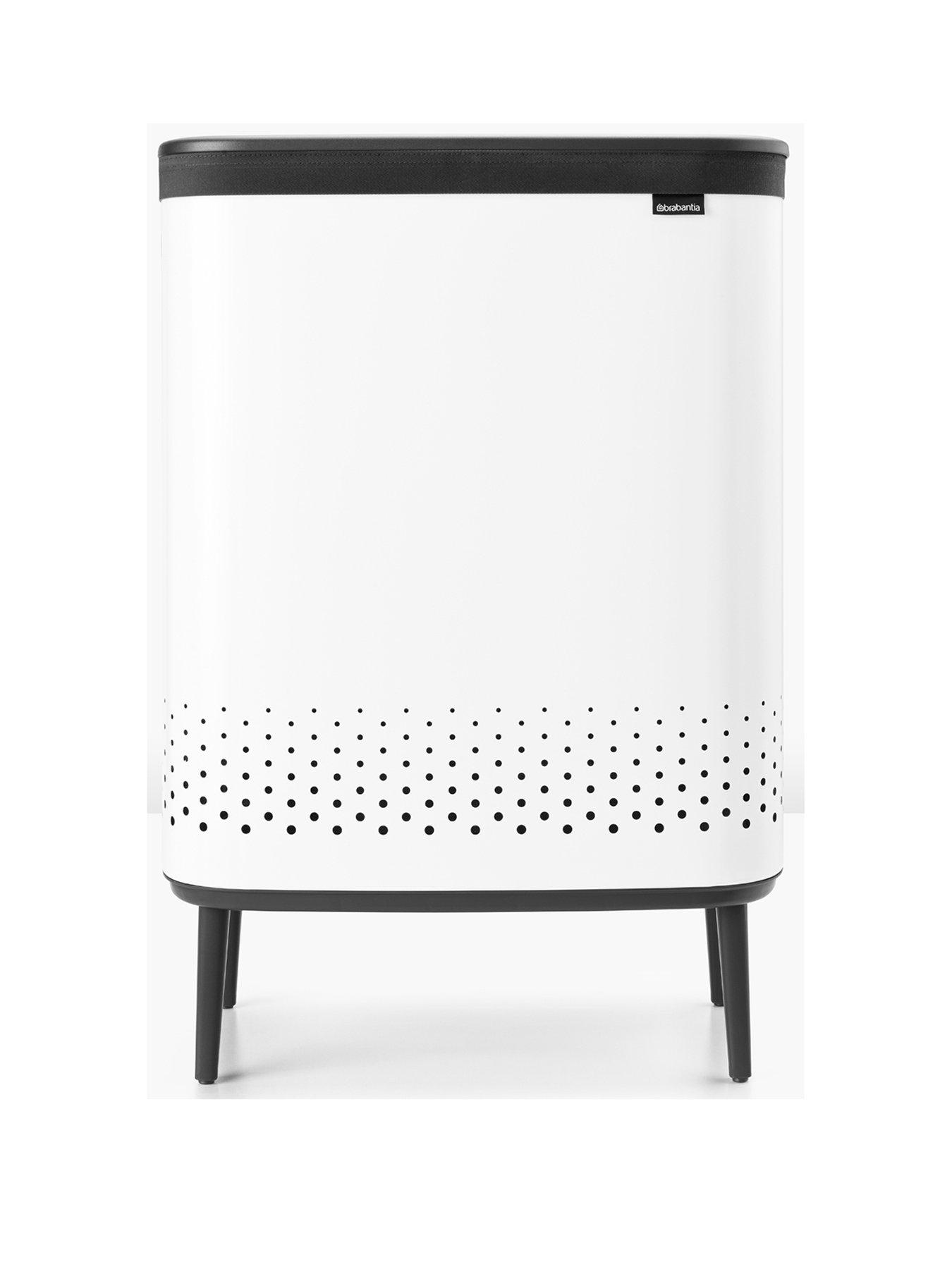 Brabantia 45 + 45-Litre Bo Laundry Bin in White