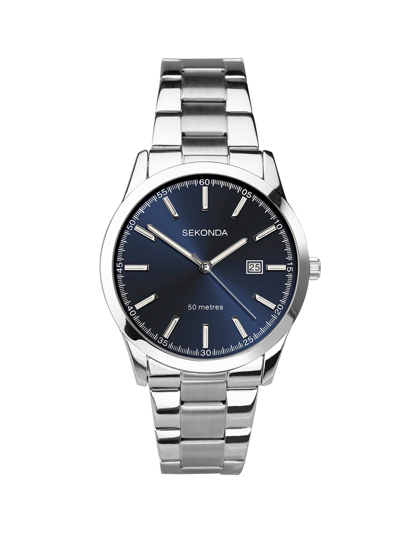 Image 1 of 6 of Sekonda Mens Taylor Silver Stainless Steel Bracelet 41mm Analogue Watch