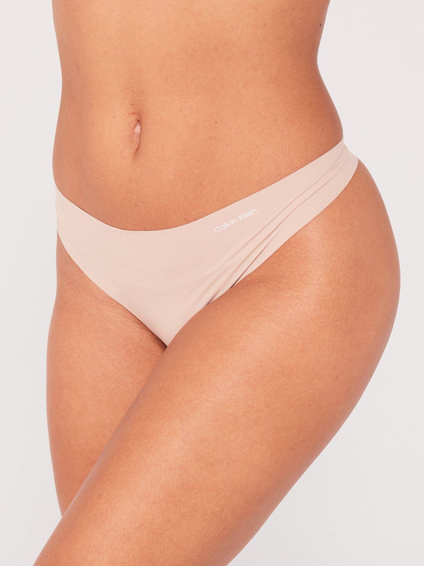 Image 1 of 3 of Calvin Klein Invisibles Thong - Beige