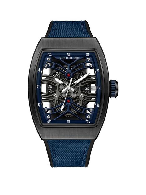 cerruti-calliano-watch-with-blue-dial-and-black-and-navy-rubbernylon-strap