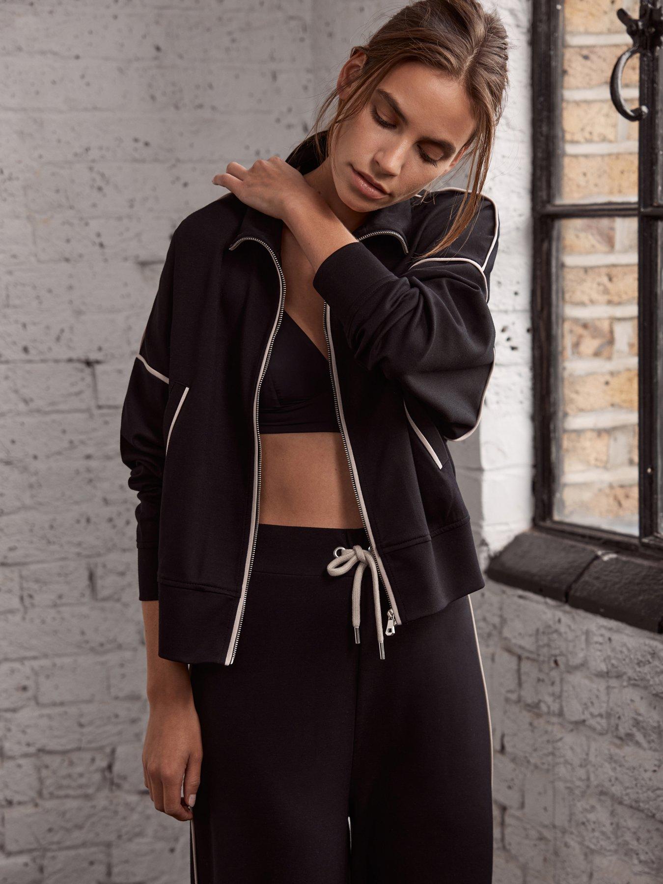 Mint velvet long zip sweatshirt clearance