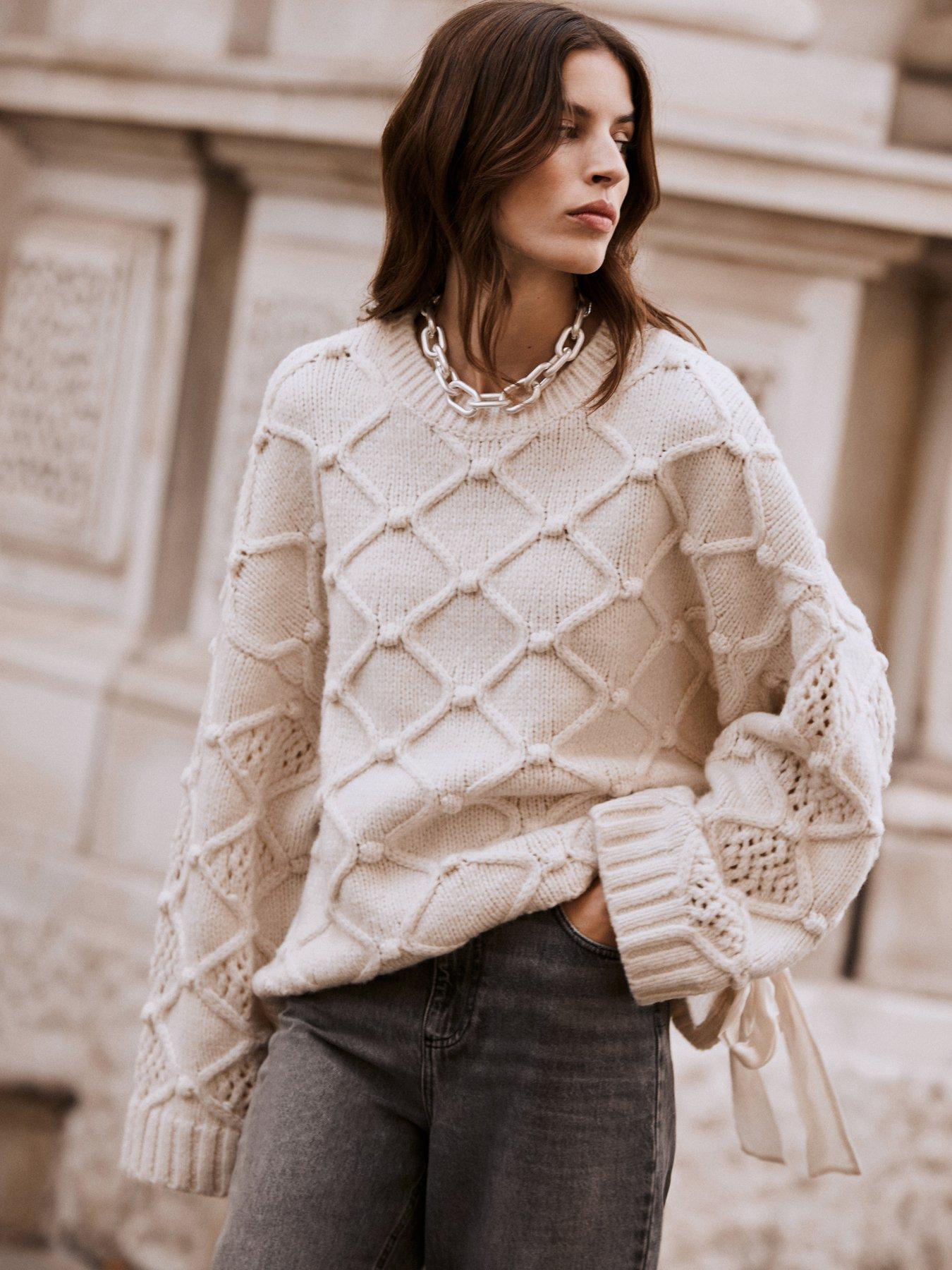 Cream Bobble Stitch Jumper