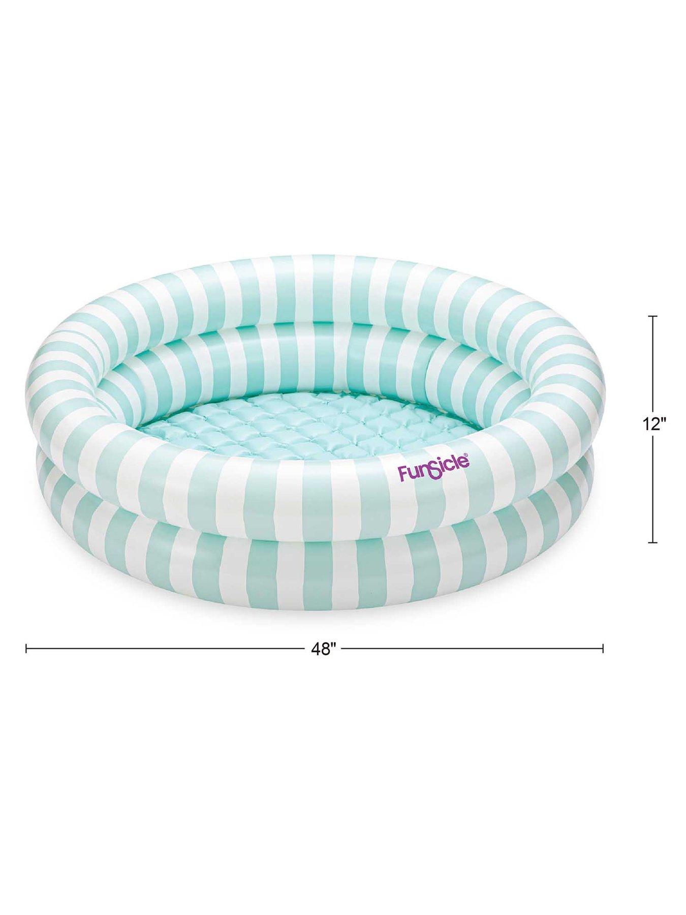 Image 5 of 7 of Funsicle 4ft Pastel Stripes Inflatable Pool