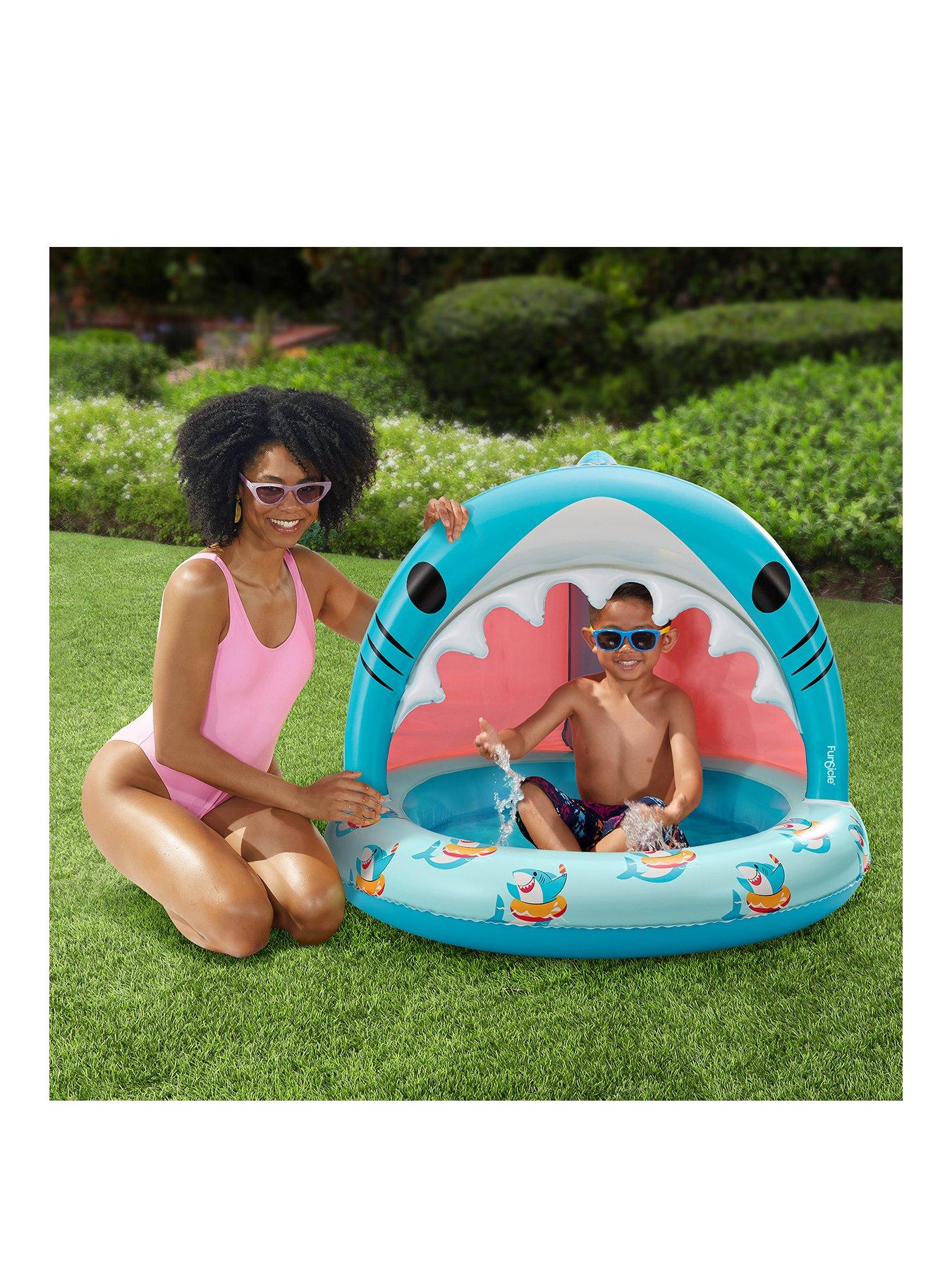  image of funsicle-smiley-shark-shaded-pool