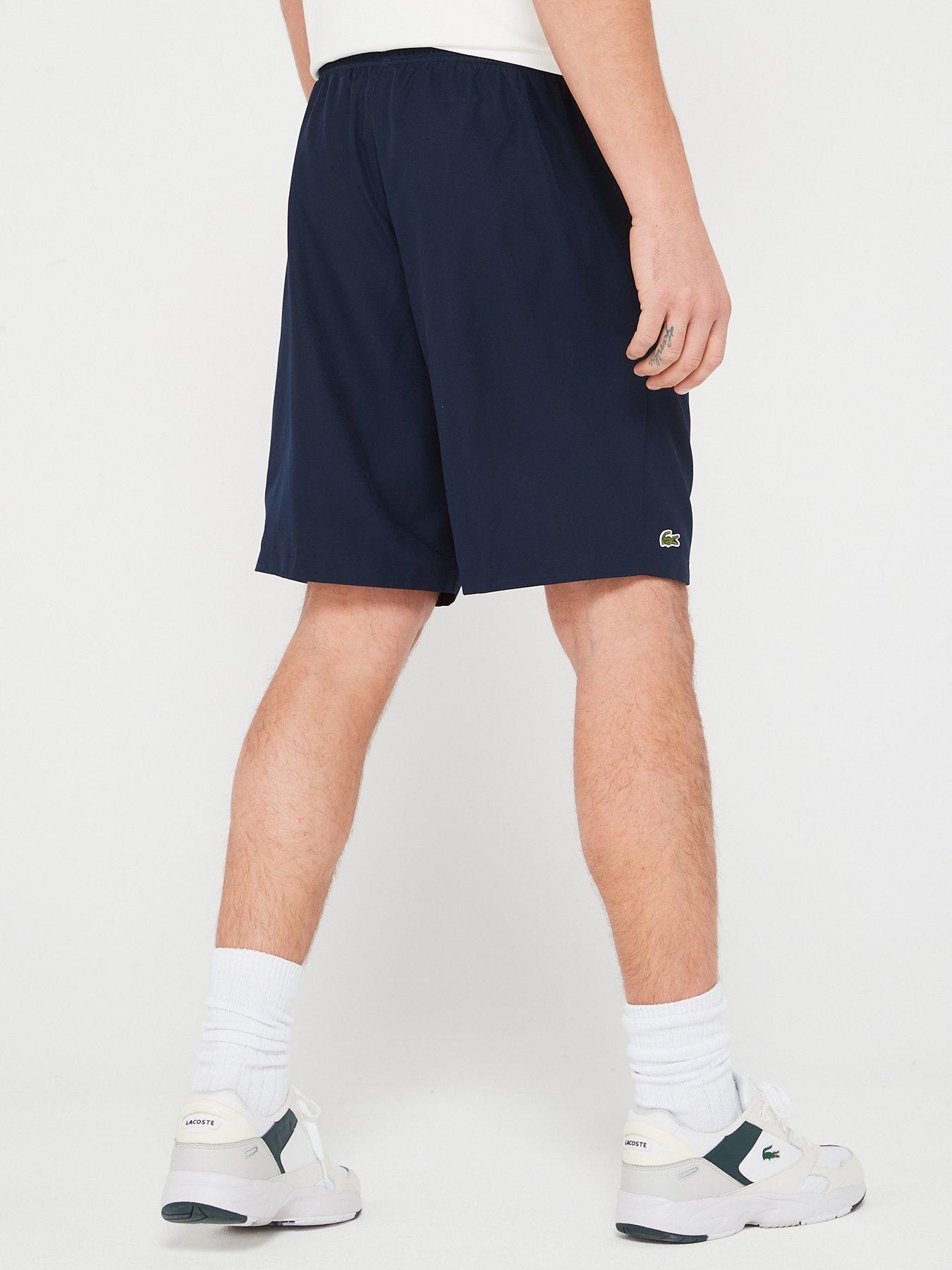  image of lacoste-woven-drawstring-shorts-dark-blue