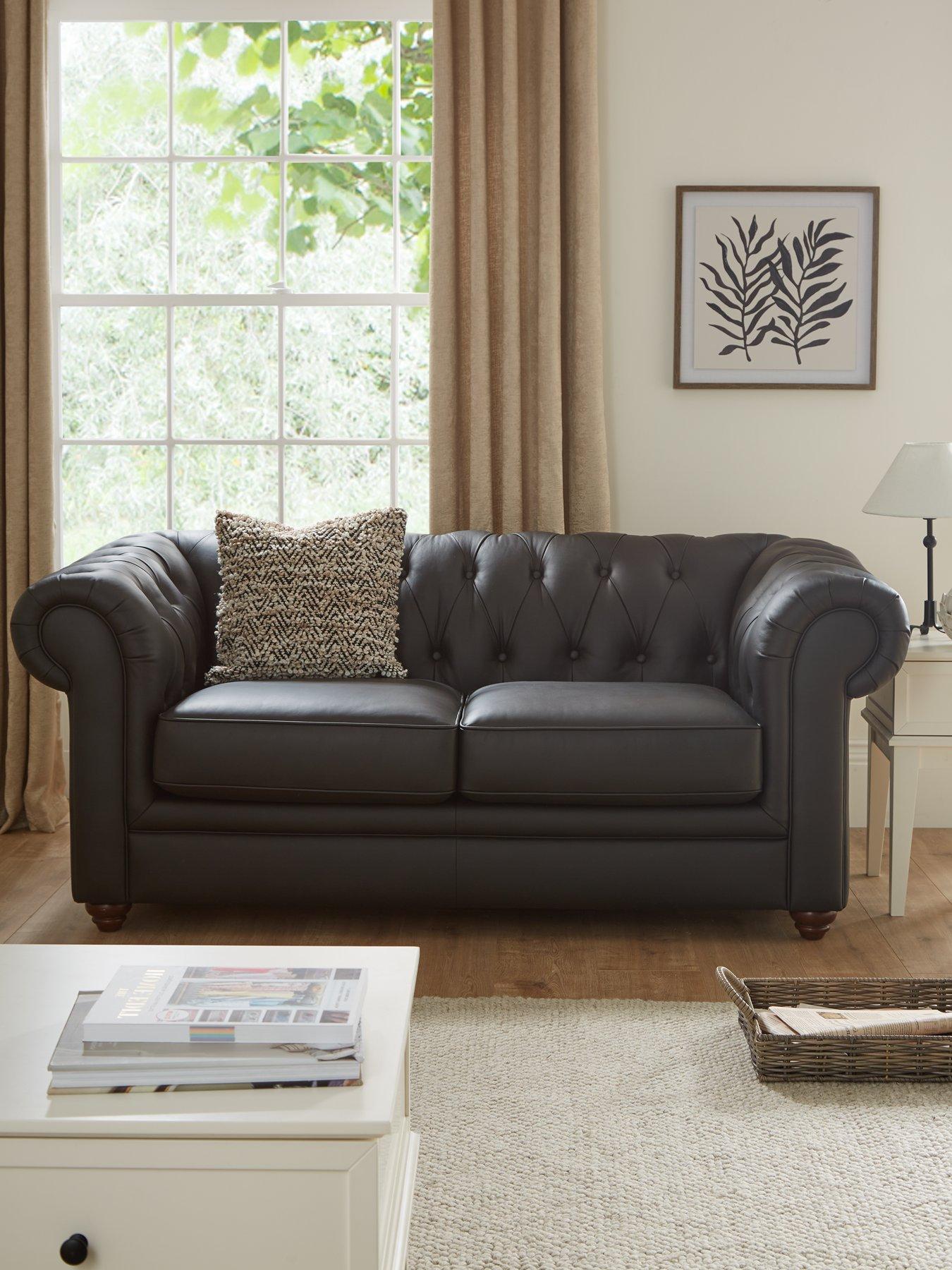 The Very Collection New Bakerfield 2 Seater Leather/Faux Leather Sofa
