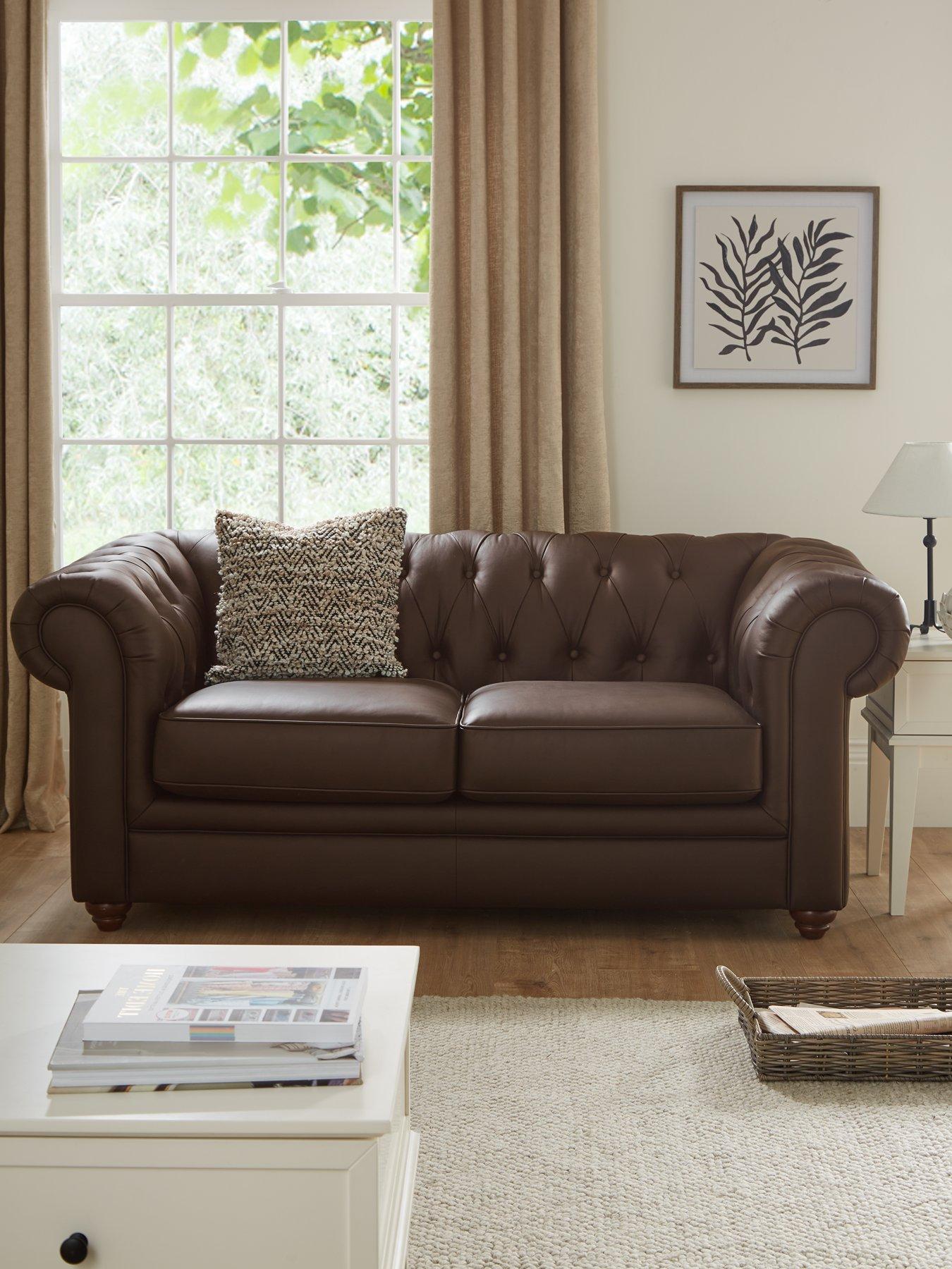 Image 1 of 7 of The Very Collection New Bakerfield 2 Seater Leather/Faux Leather Sofa - FSC&reg; Certified