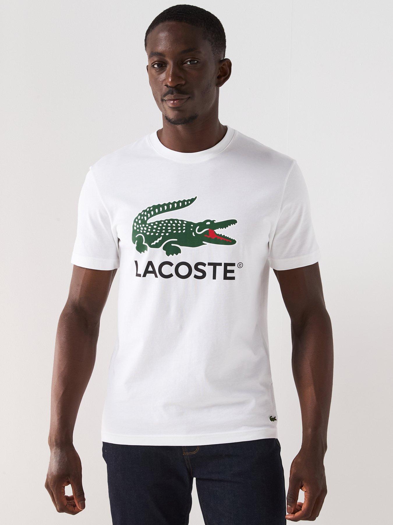 undefined Large Croc Logo Print T-Shirt - White