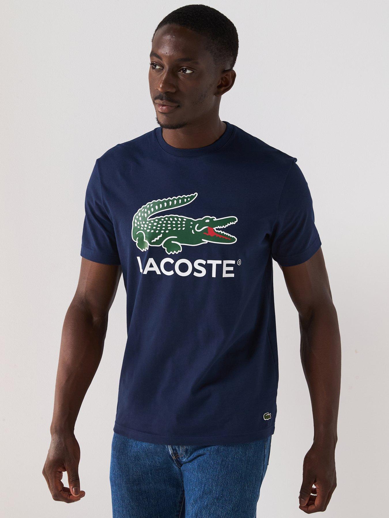 undefined Large Croc Logo Print T-Shirt - Dark Blue