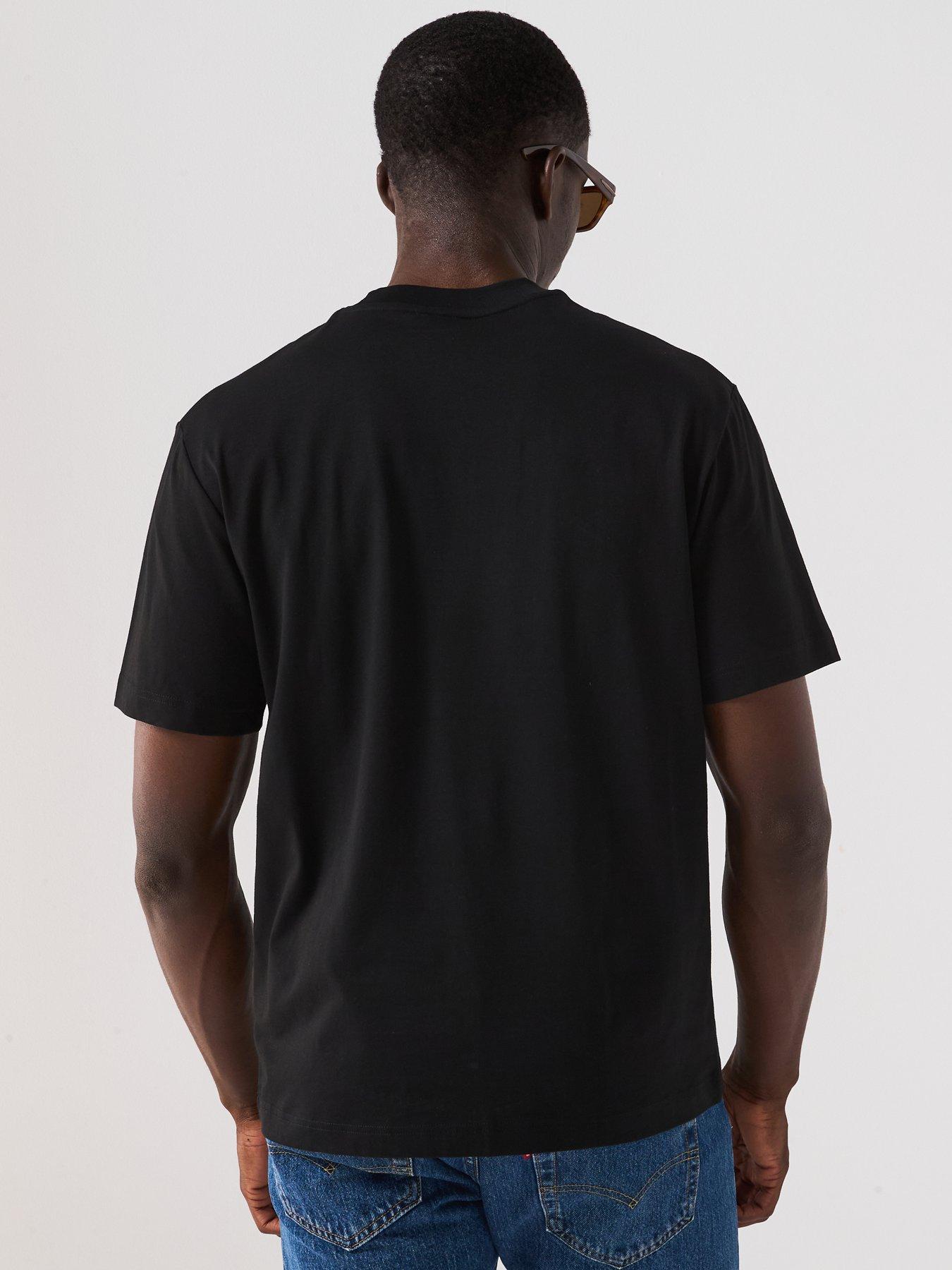 Image 2 of 5 of Lacoste Mid Weight Cotton Jersey T-Shirt - Black