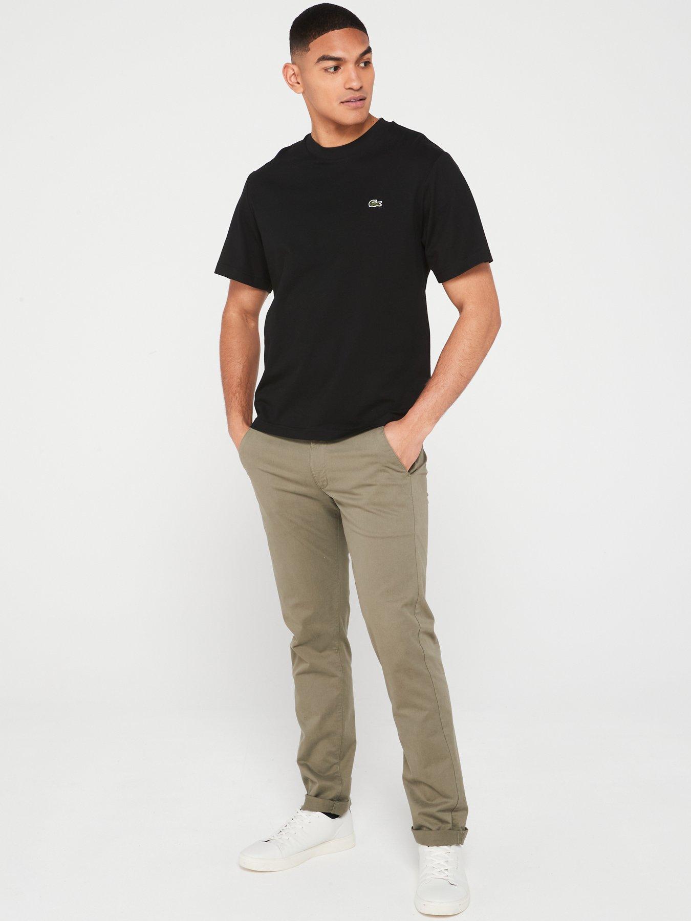  image of lacoste-midi-weight-cotton-jersey-t-shirt-black