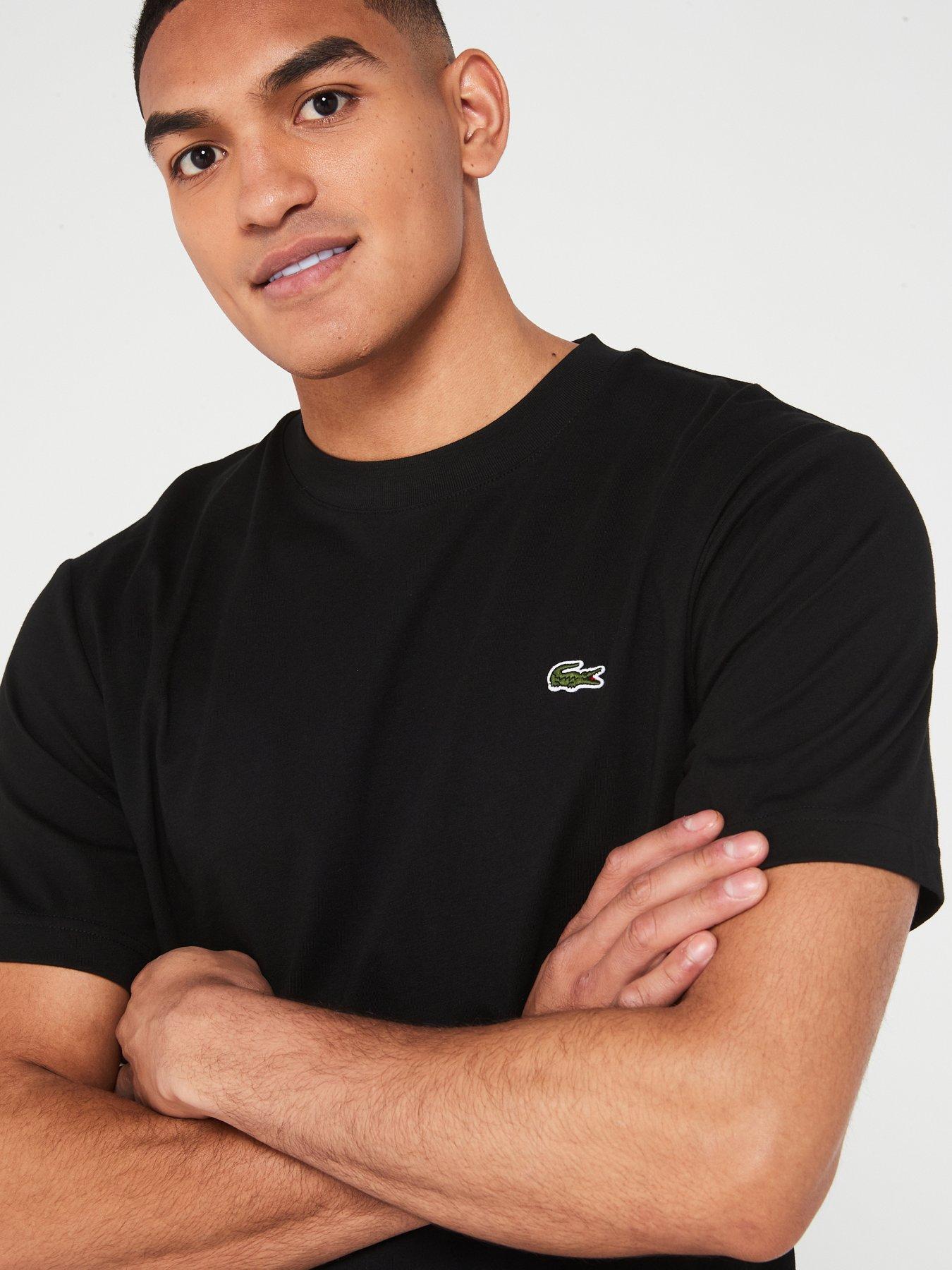  image of lacoste-midi-weight-cotton-jersey-t-shirt-black