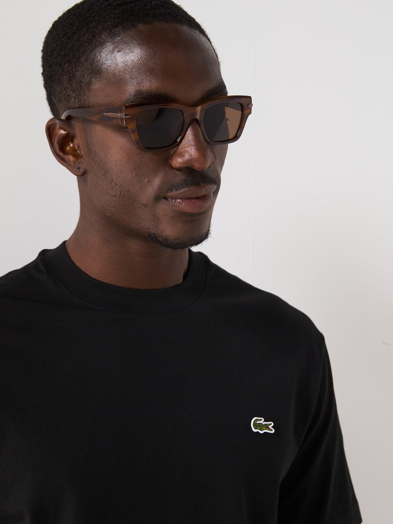 Image 4 of 5 of Lacoste Mid Weight Cotton Jersey T-Shirt - Black