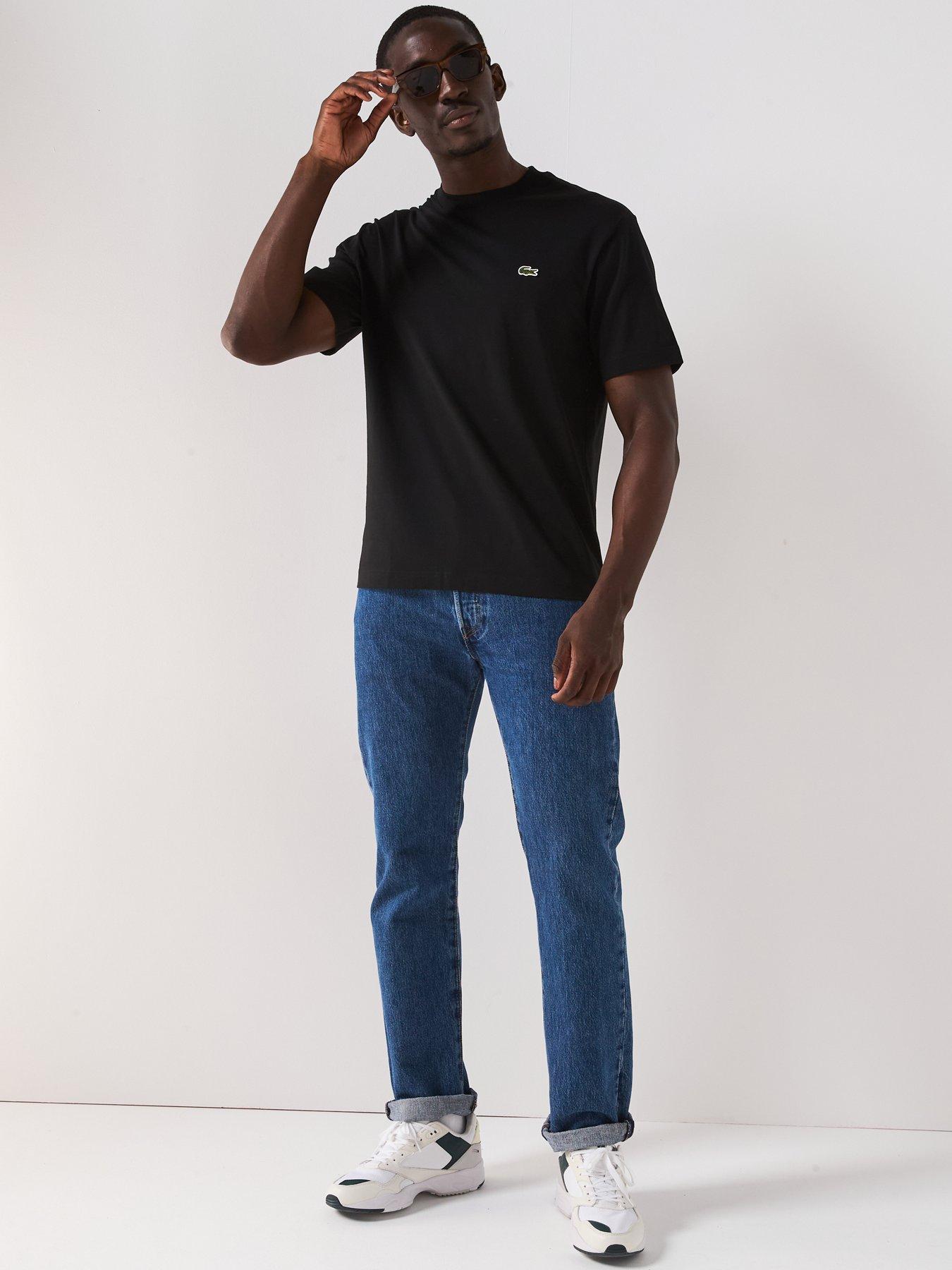Image 5 of 5 of Lacoste Mid Weight Cotton Jersey T-Shirt - Black