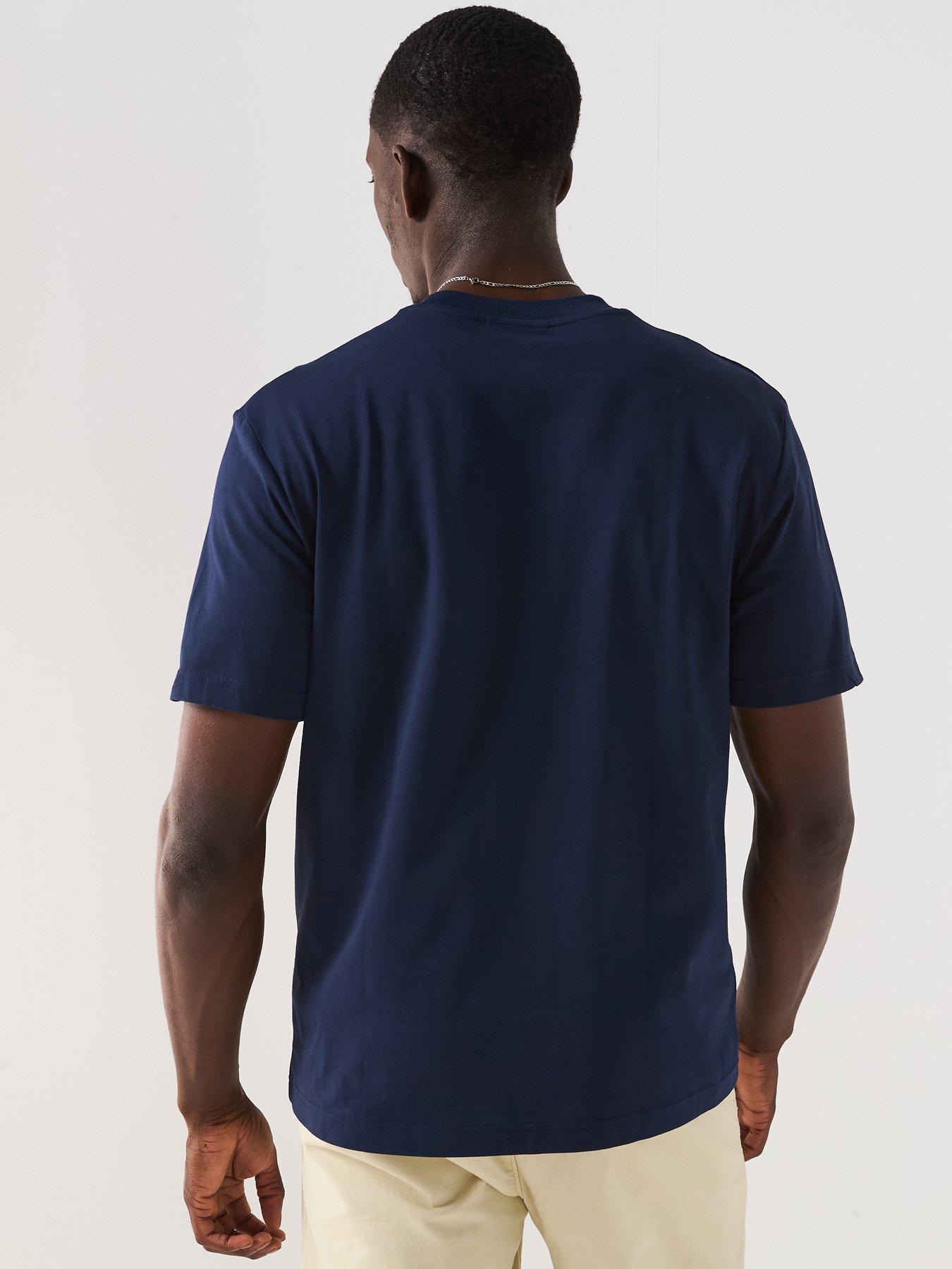 Image 2 of 5 of Lacoste Mid Weight Cotton Jersey T-Shirt - Navy