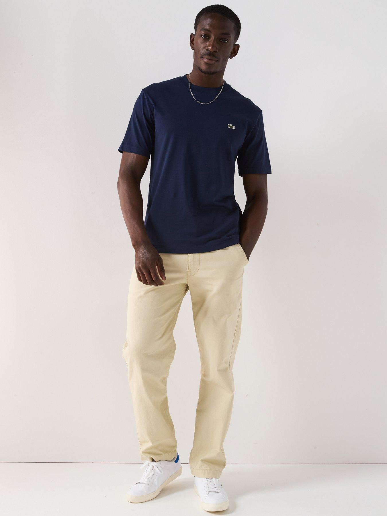 Image 3 of 5 of Lacoste Mid Weight Cotton Jersey T-Shirt - Navy