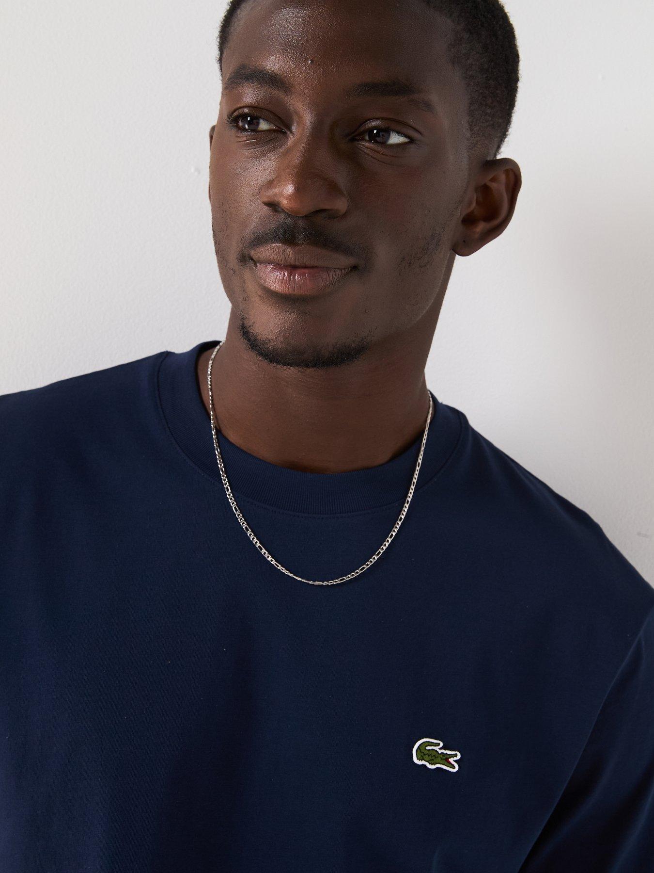 Image 4 of 5 of Lacoste Mid Weight Cotton Jersey T-Shirt - Navy