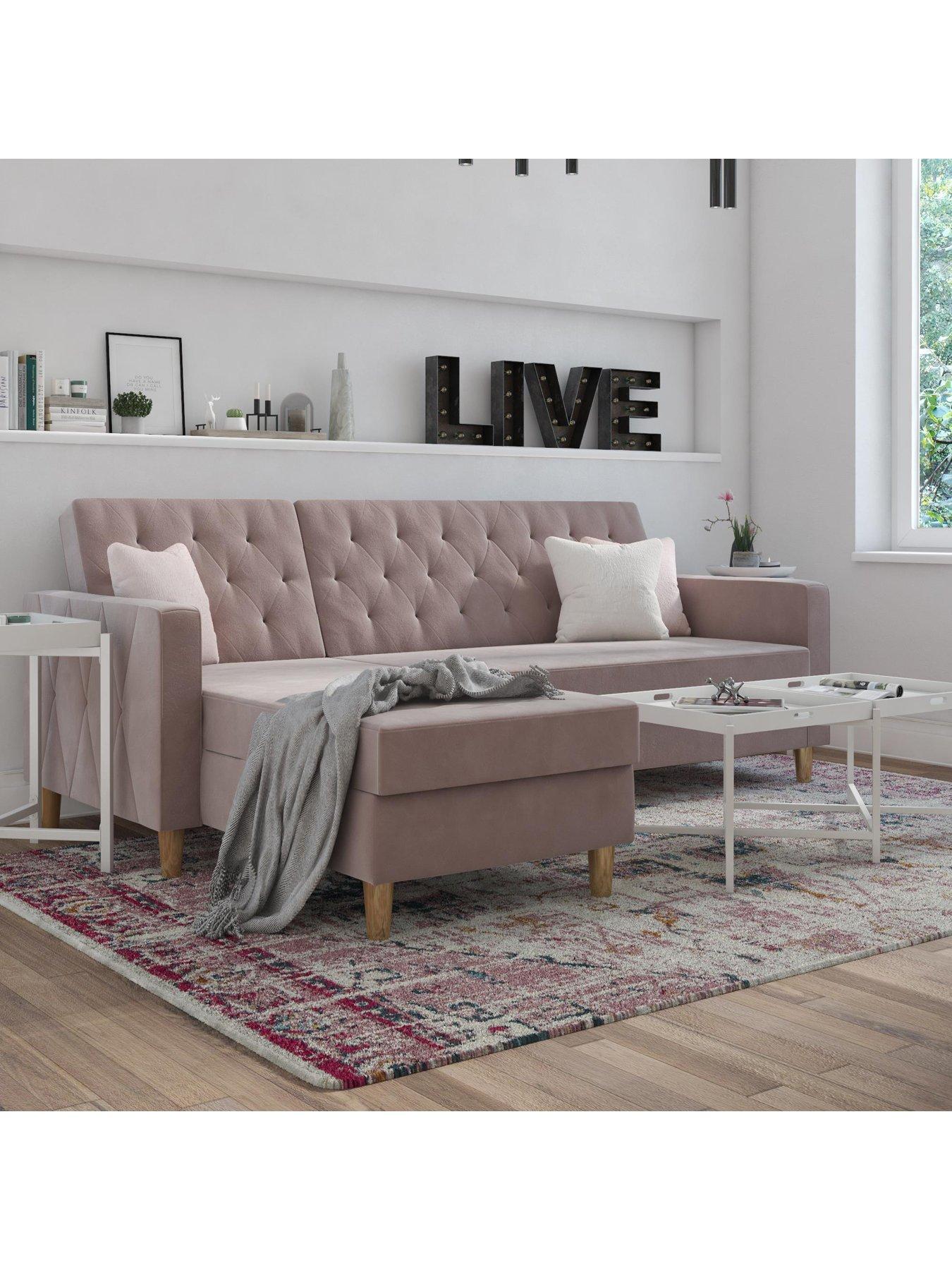 CosmoLiving by Cosmopolitan Liberty Fabric Sofa with Storage