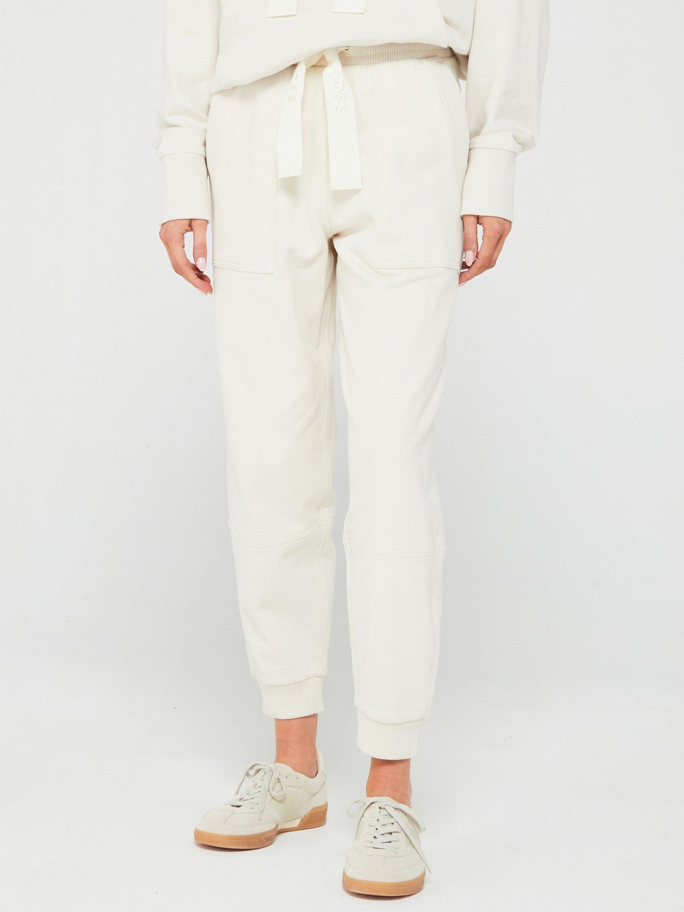 BOSS Orange Elee Logo Drawstring Jogger - Off White