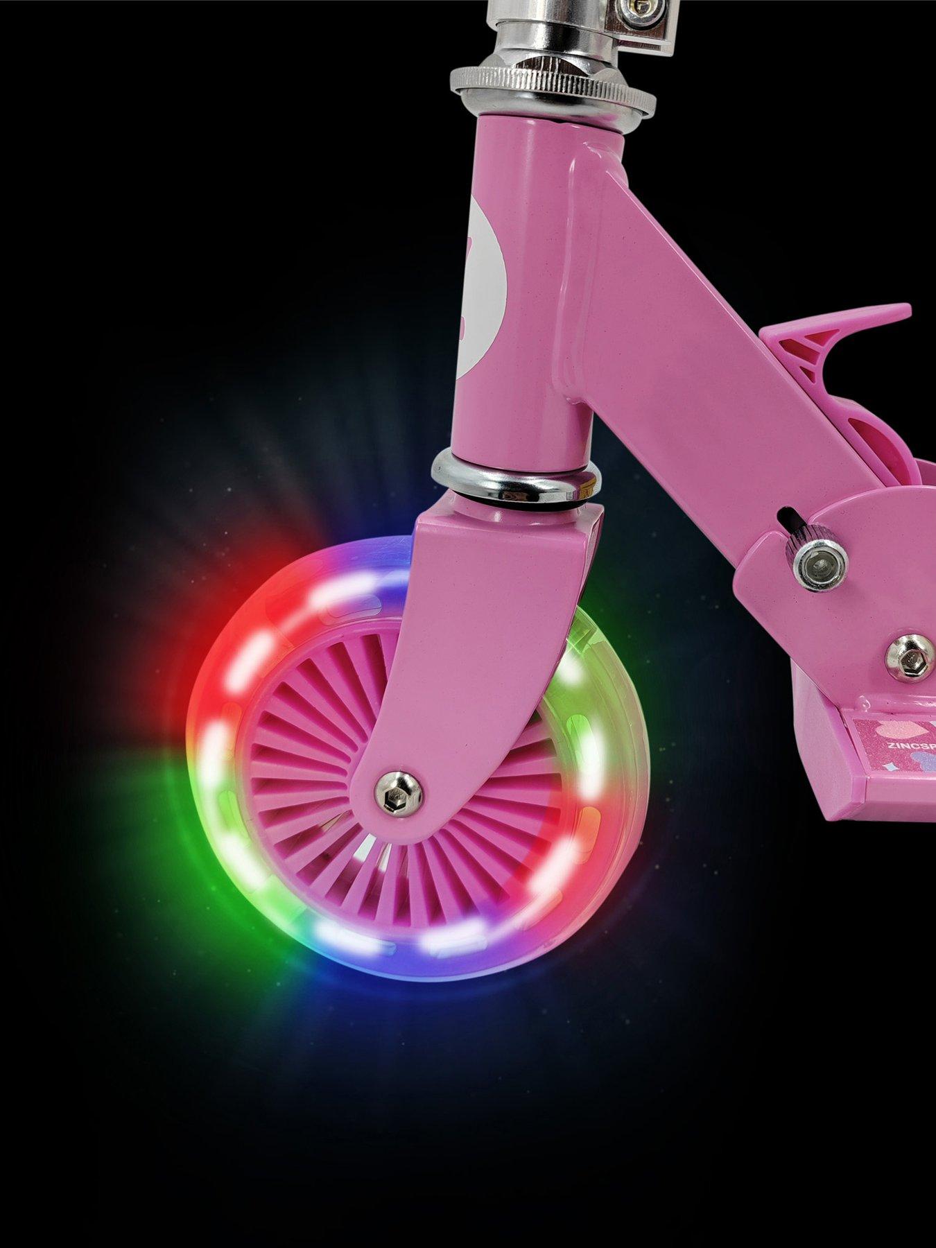 Image 3 of 5 of Zinc Two Wheeled Folding Light Up Explorer Scooter - Unicorn