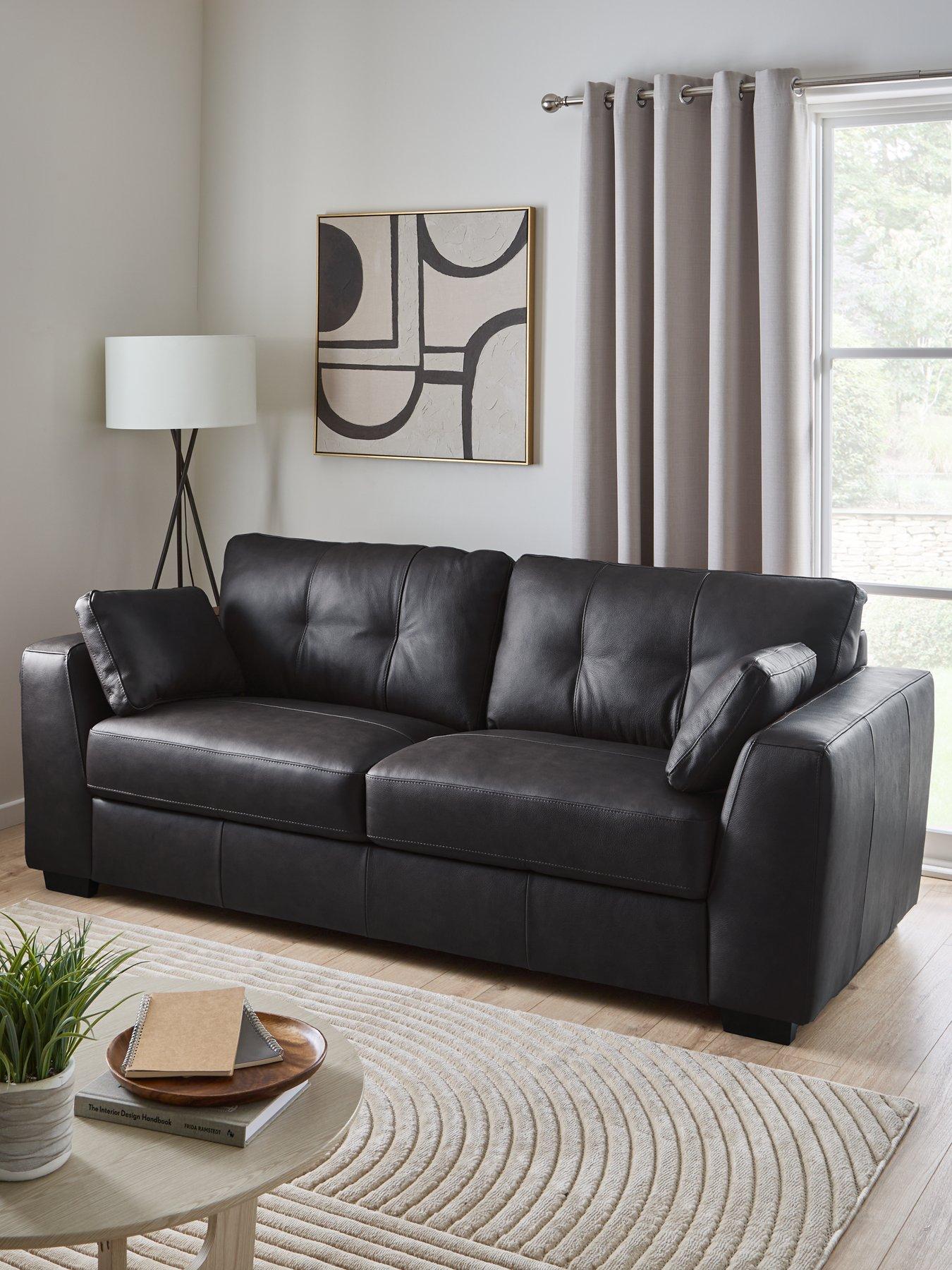 The Very Collection Arden Italian Leather 3 Seater Sofa