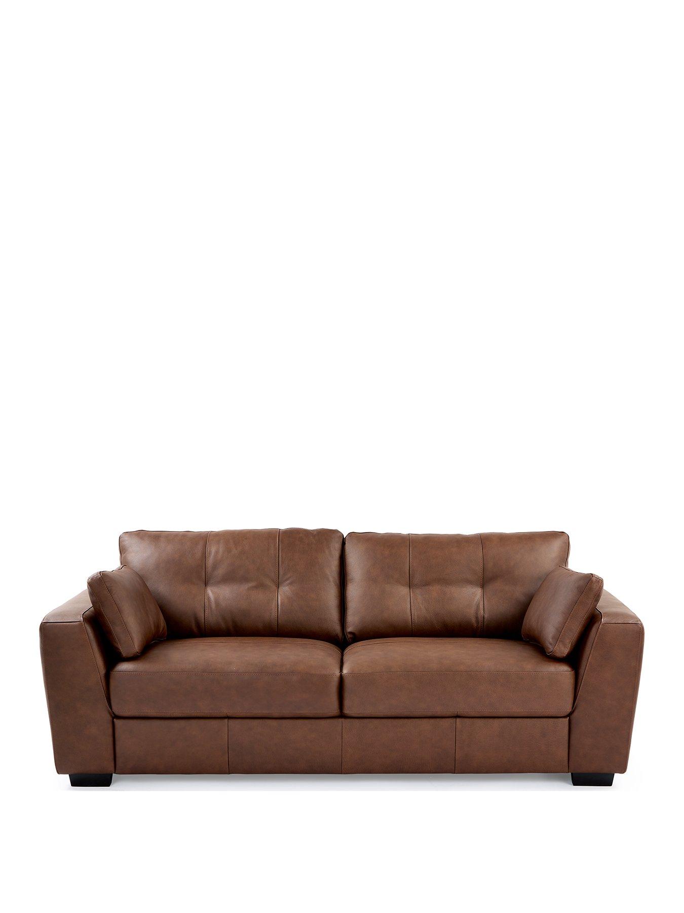 Image 2 of 6 of The Very Collection Arden Italian Leather 3 Seater Sofa