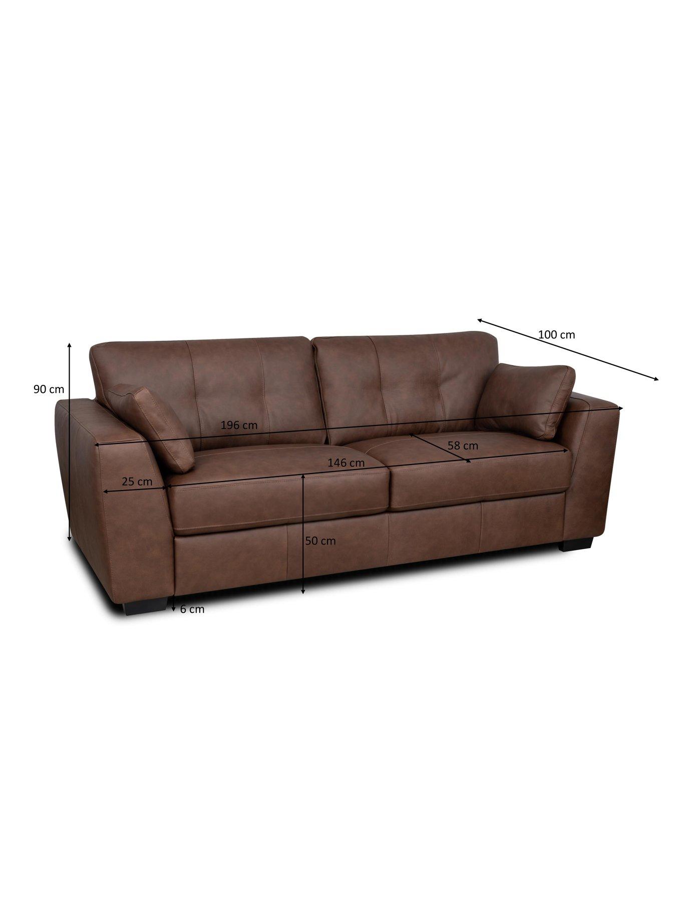 Image 5 of 6 of The Very Collection Arden Italian Leather 3 Seater Sofa
