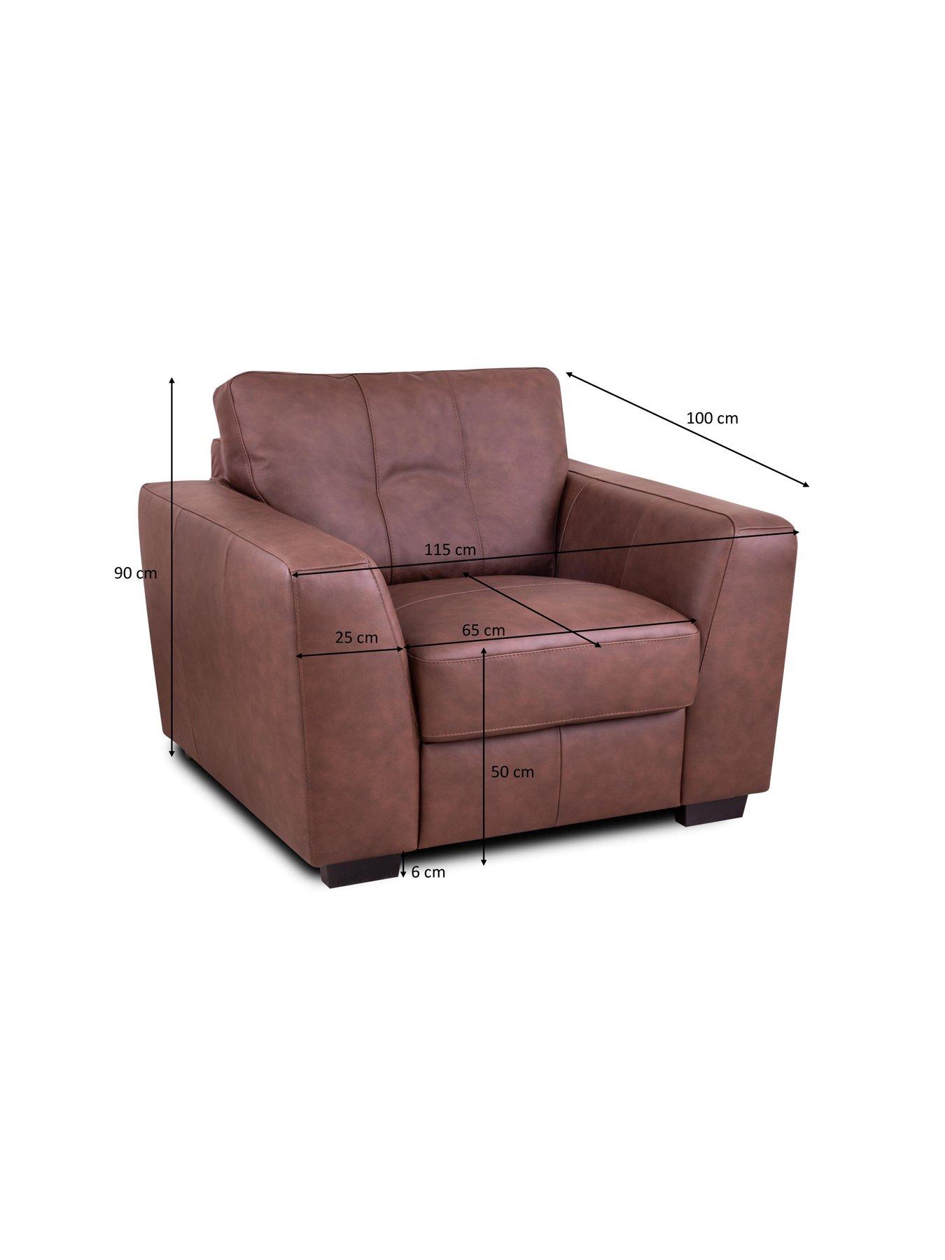 Image 5 of 6 of Very Home Arden Italian Leather Armchair