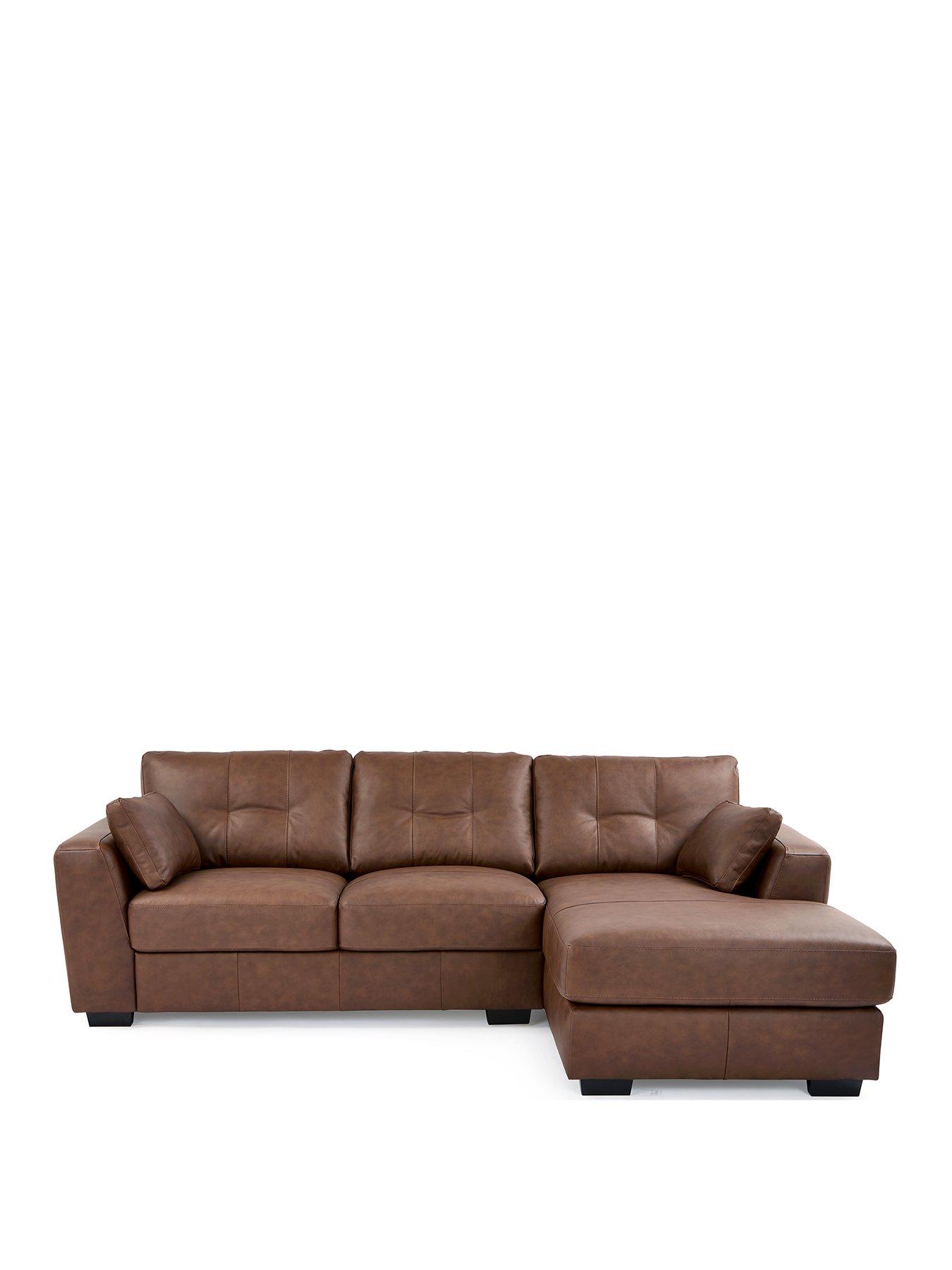 Image 2 of 6 of The Very Collection Arden Italian Leather Right Hand Corner Chaise