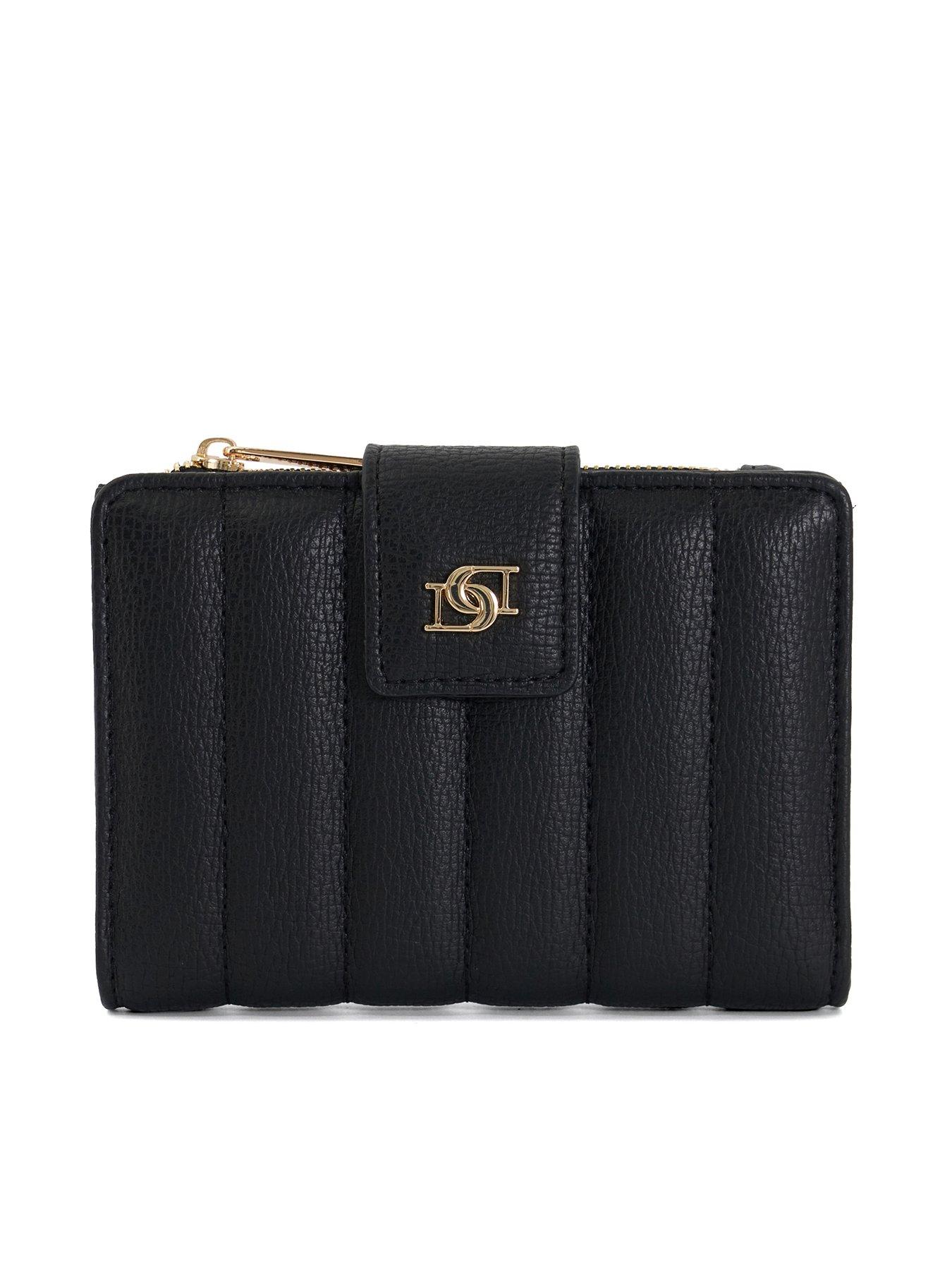 Dune London Kinners Black Slim Quilted Medium Purse