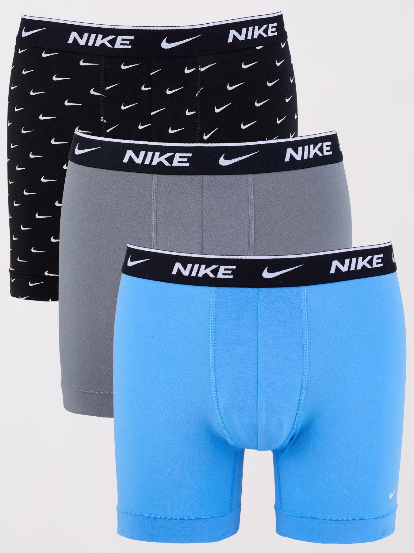 Nike Underwear Mens Boxer Brief 3pk Black Printed Waistband multi