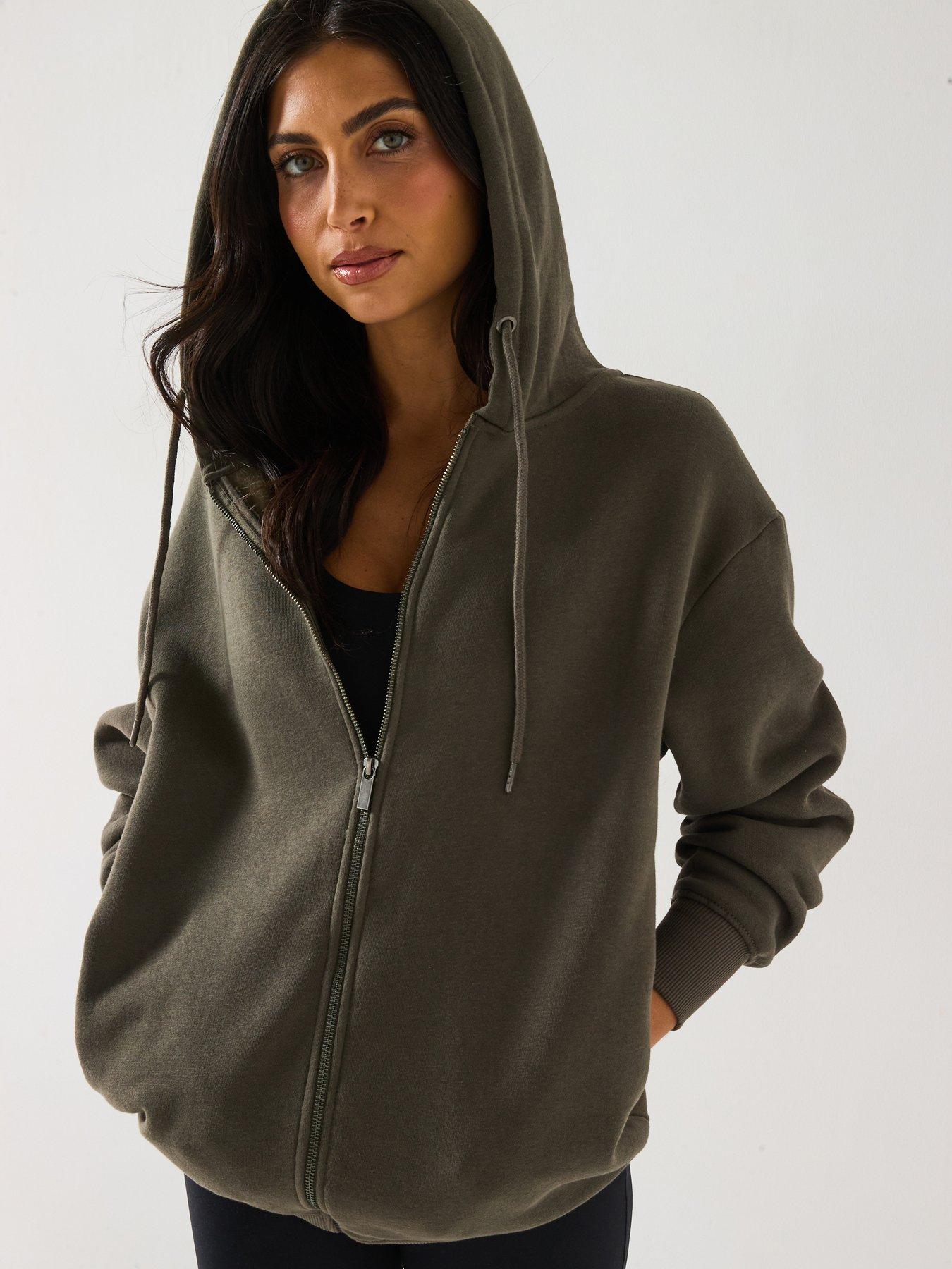 undefined The Essential Zip Through Hoodie  - Green