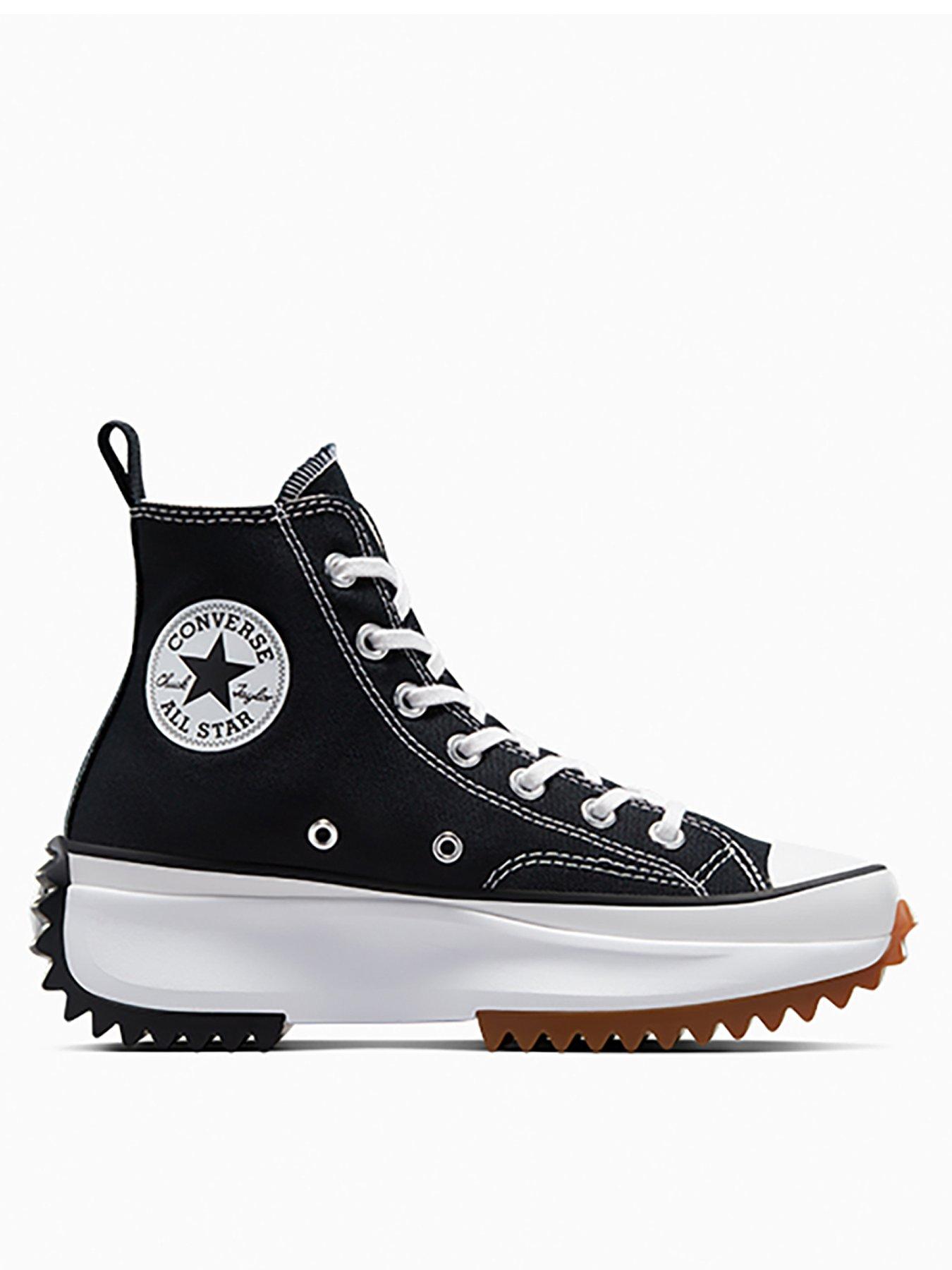 Converse Womens Move Hi Top Trainers Black White littlewoods