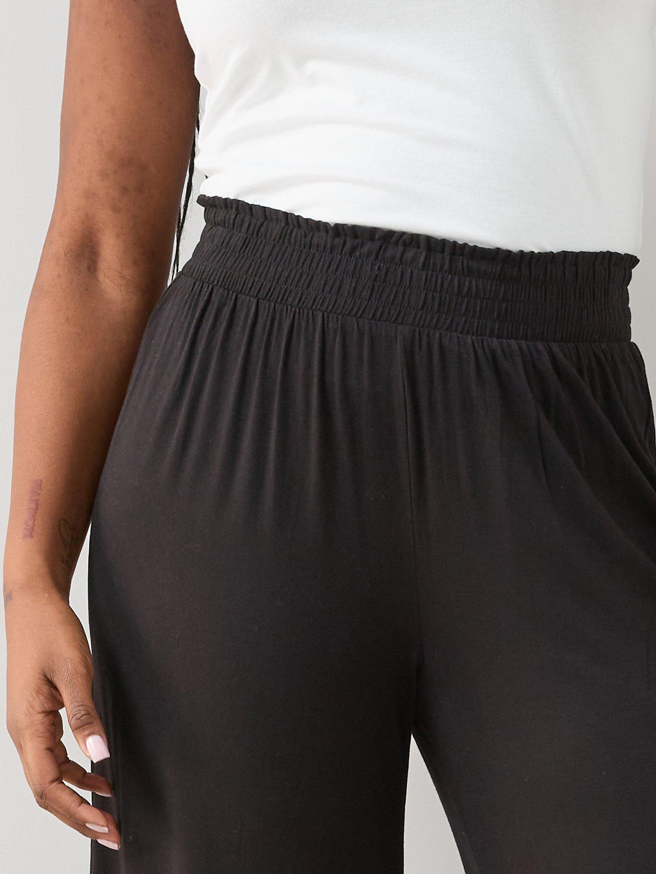  image of the-very-collection-curve-stretch-wide-leg-trouser-black