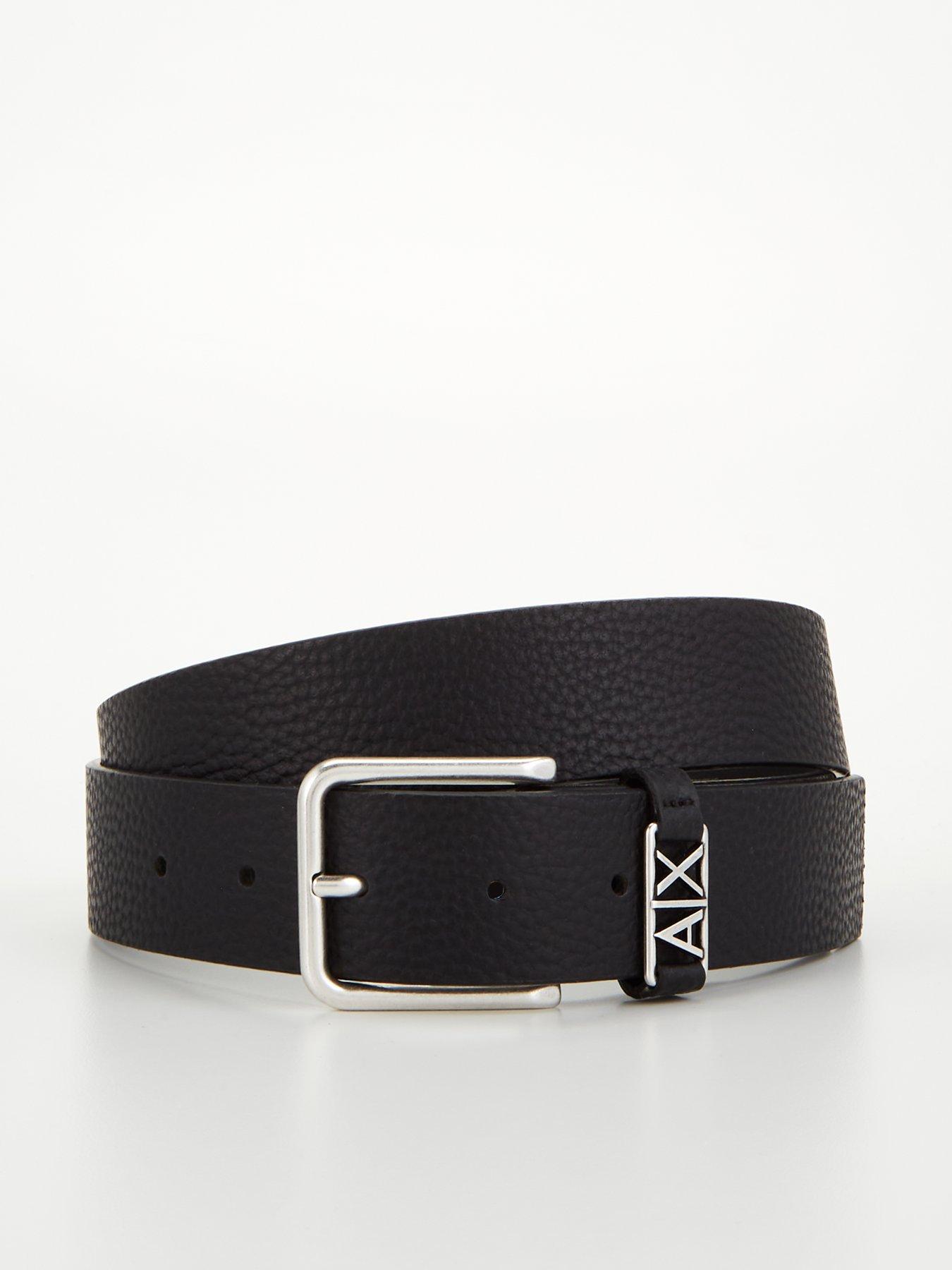 Armani Exchange Leather Formal Belt littlewoods